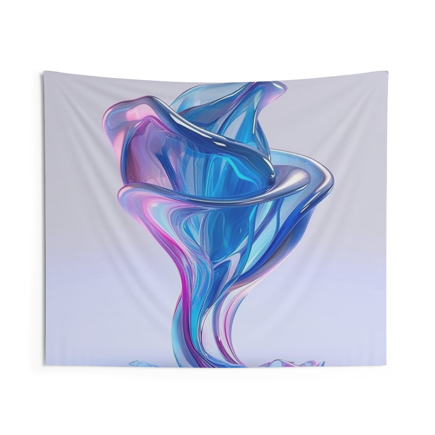 Indoor Wall Tapestries Pink & Blue Tulip Rose 2