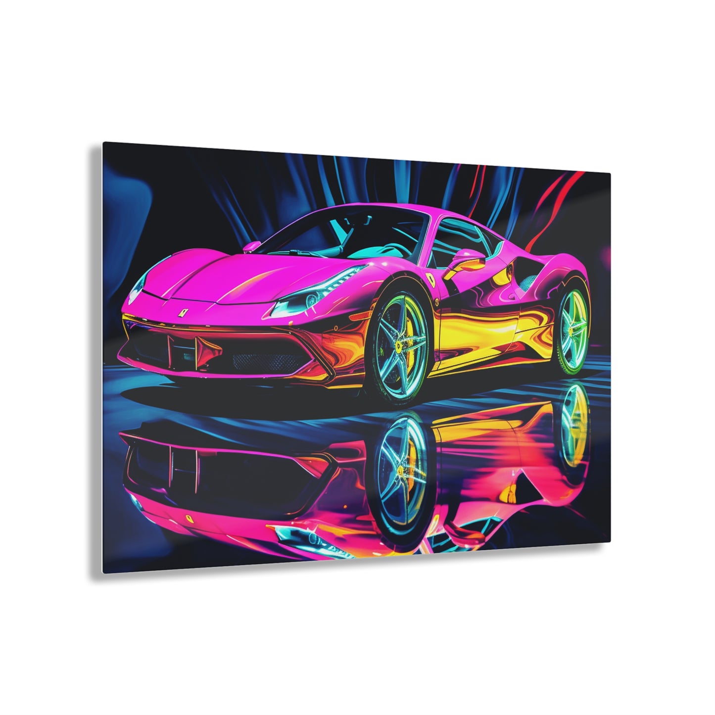 Acrylic Prints Pink Macro Ferrari 3