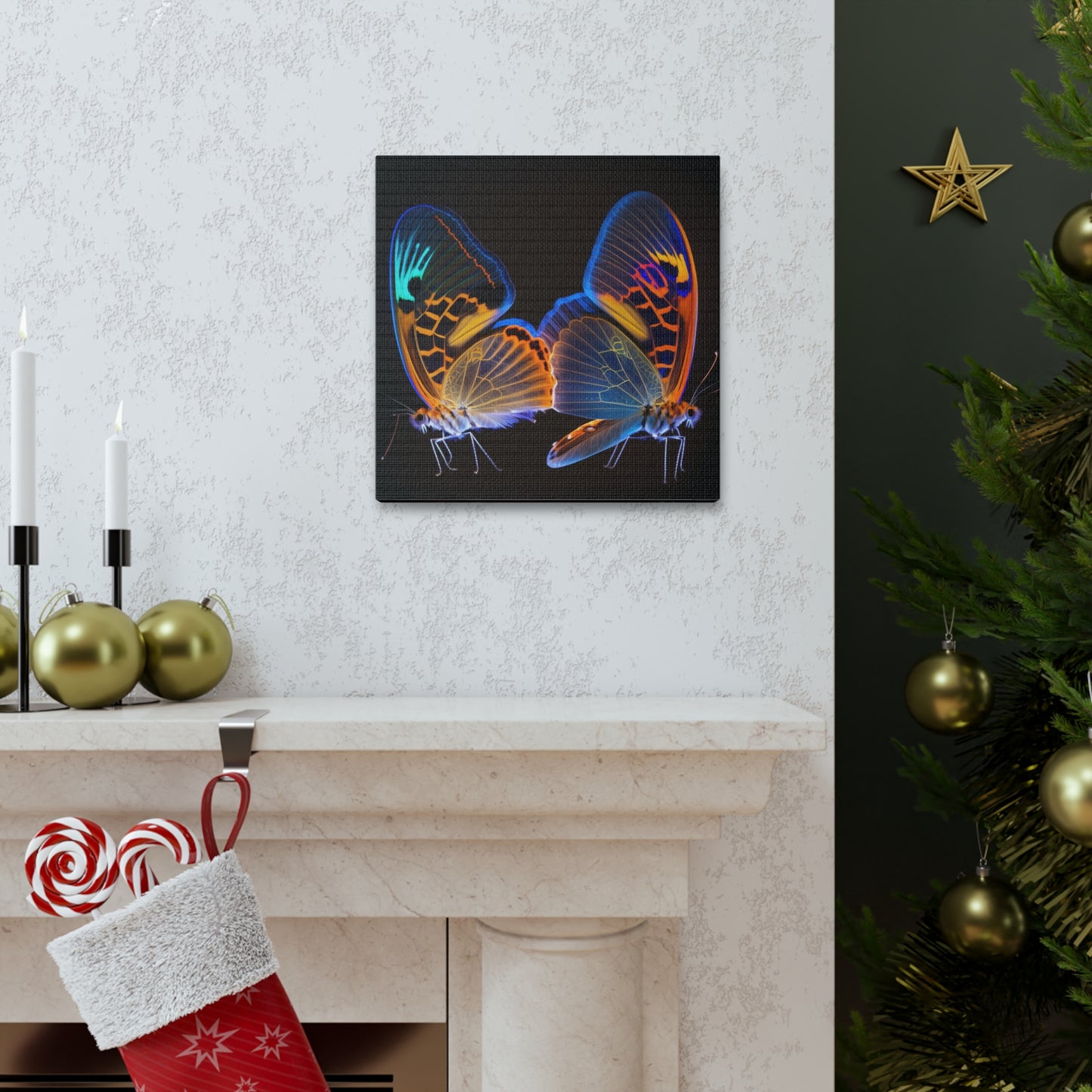 Canvas Gallery Wraps Neon Glo Butterfly 2