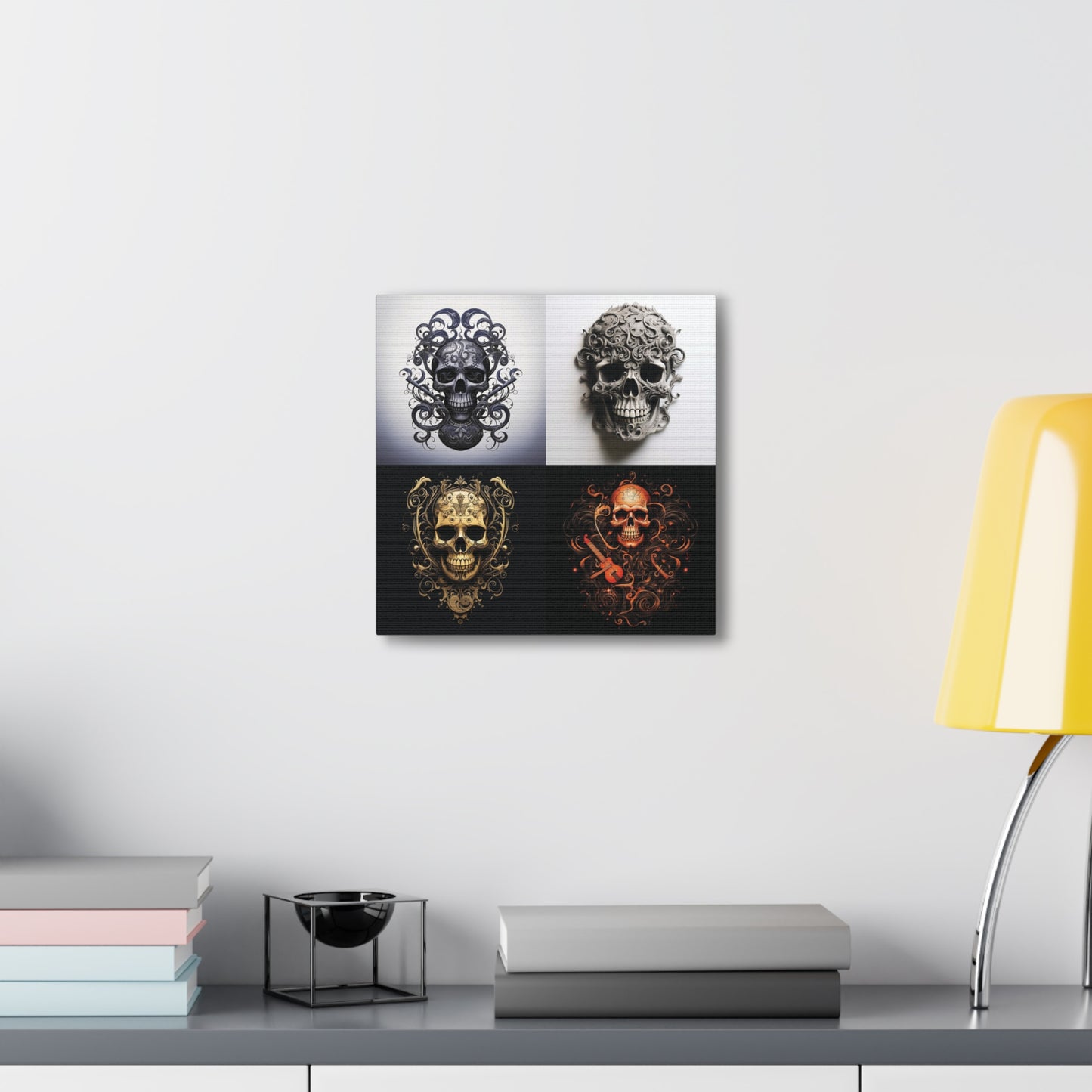 Canvas Gallery Wraps Skull Treble Clef 5