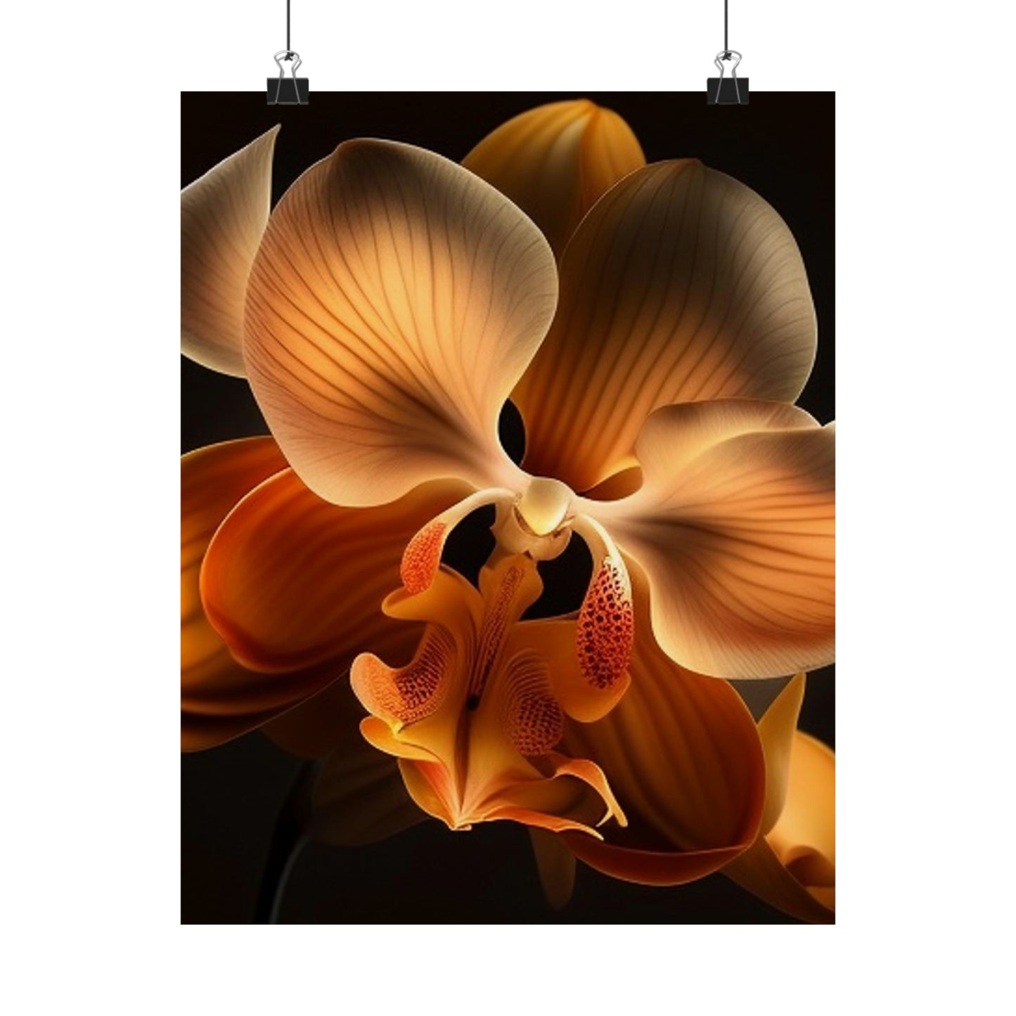 Premium Matte Vertical Posters Orange Orchid 2