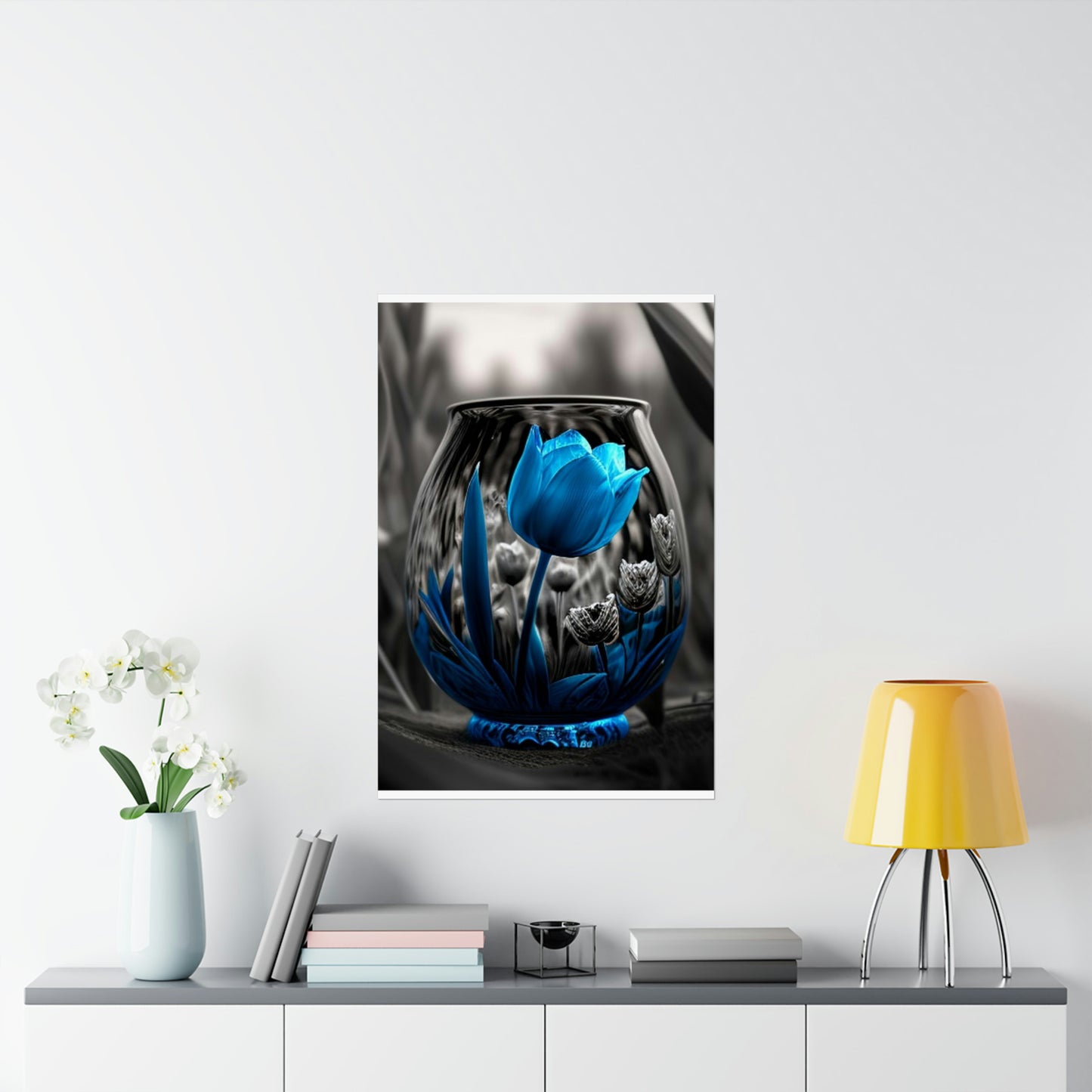 Premium Matte Vertical Posters Tulip Blue 4