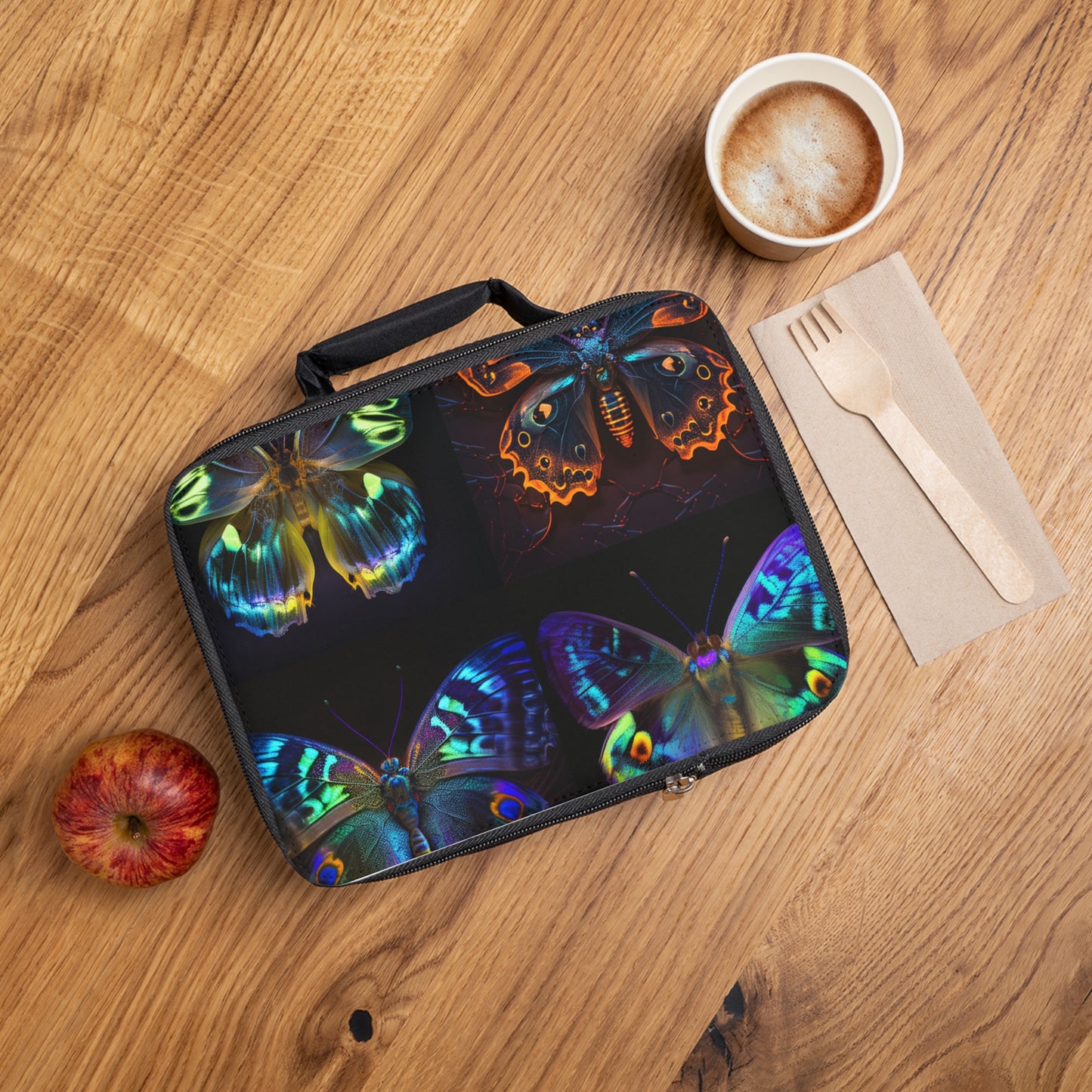 Lunch Bag Neon Hue Butterfly 5