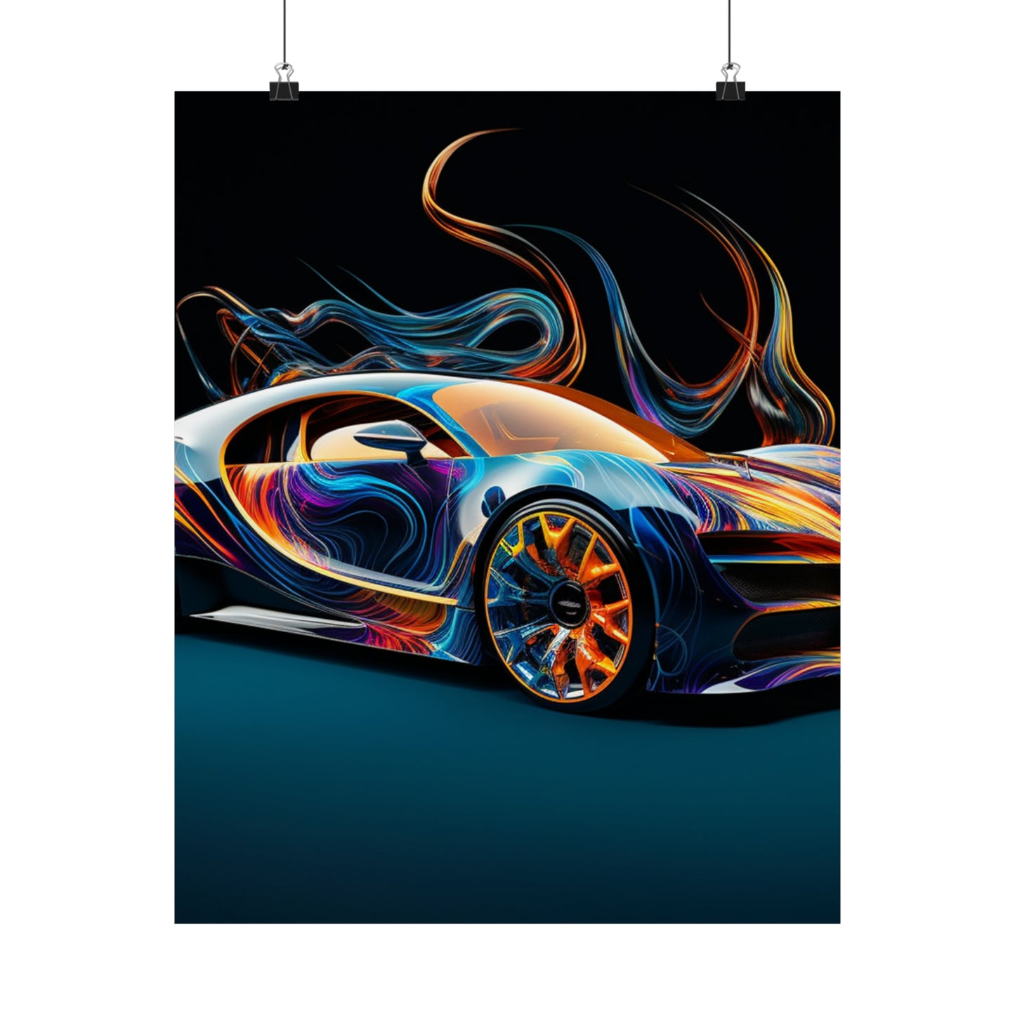 Premium Matte Vertical Posters Bugatti Abstract Flair 2