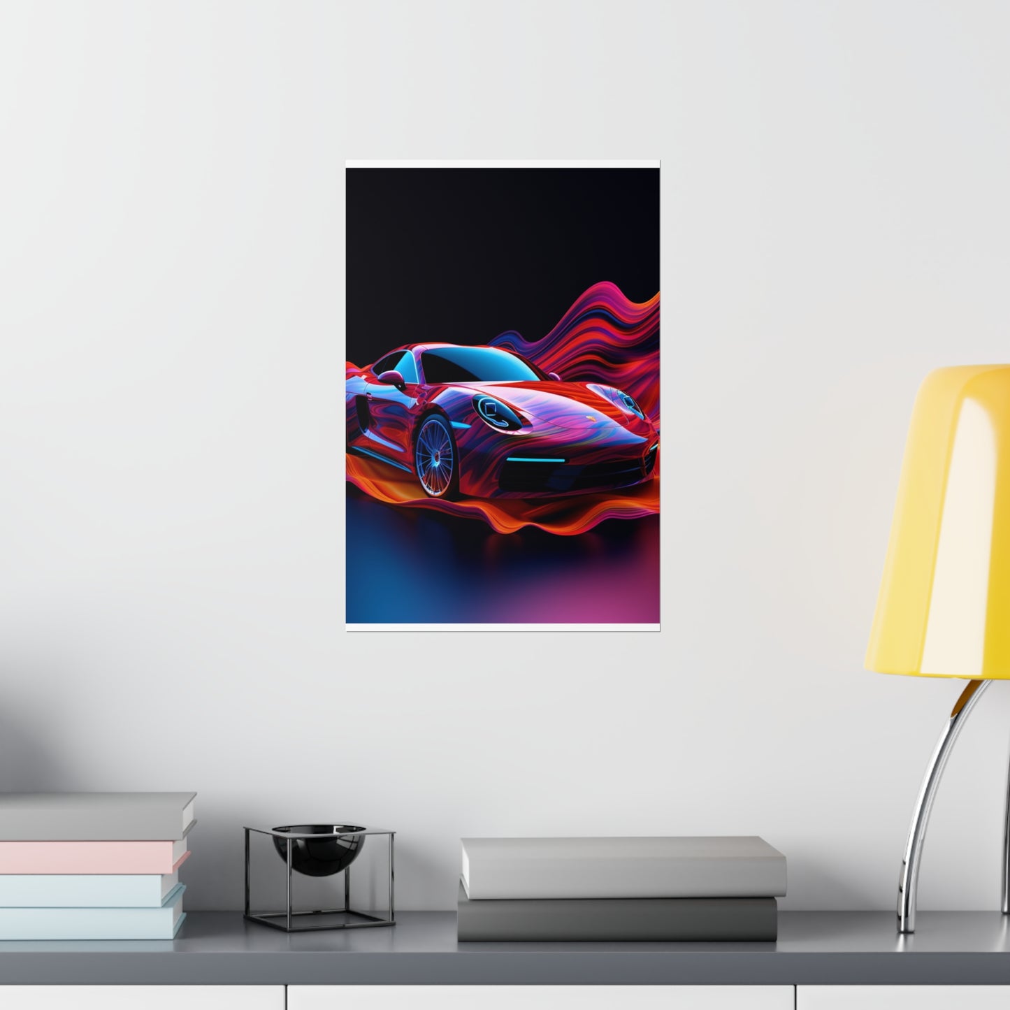 Premium Matte Vertical Posters Porsche Water Fusion 4