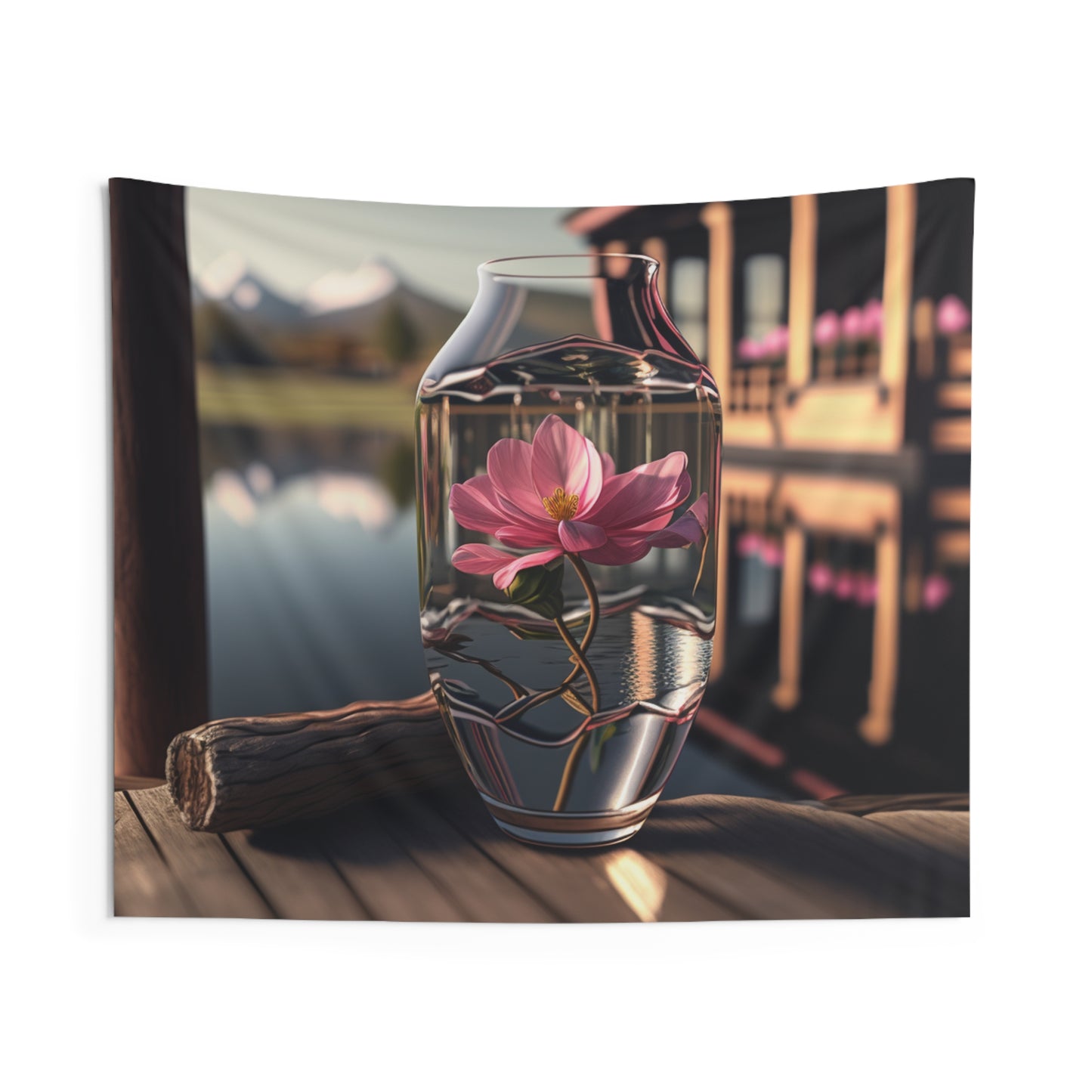Indoor Wall Tapestries Pink Magnolia 1