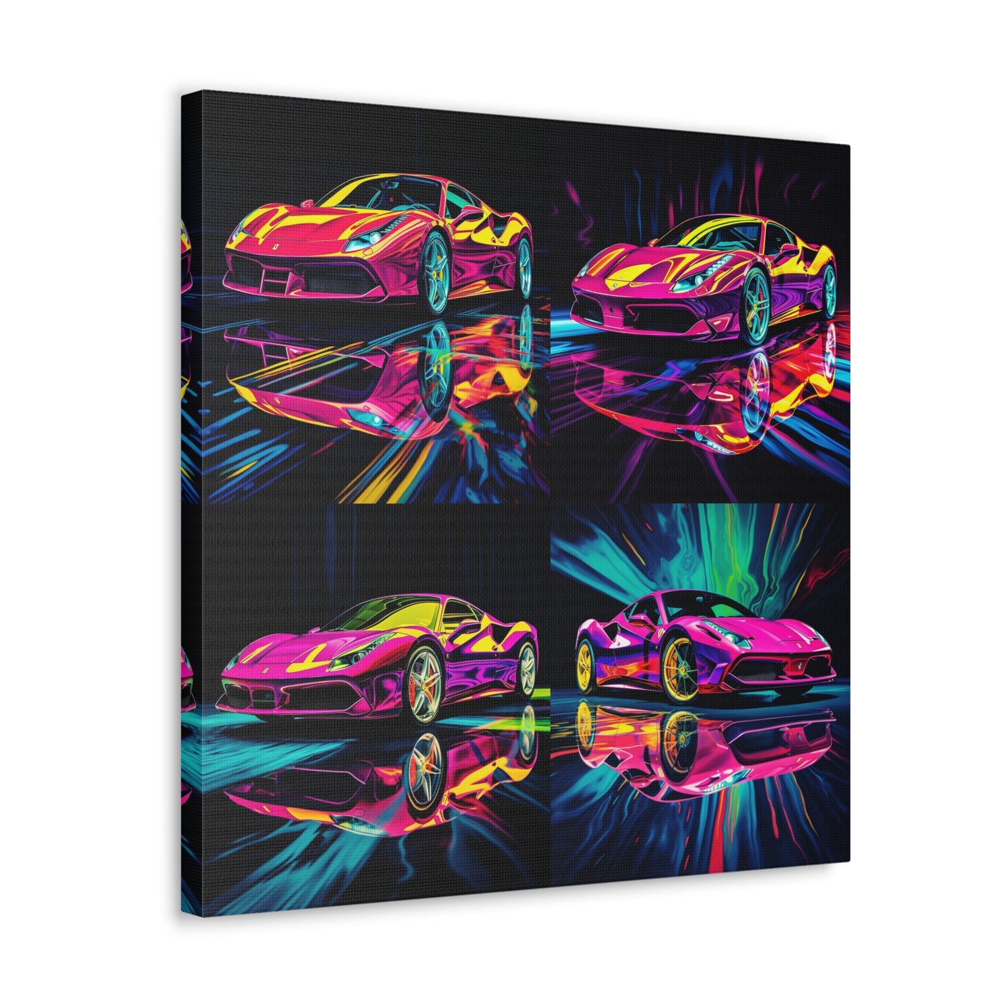 Canvas Gallery Wraps Pink Ferrari Macro 5