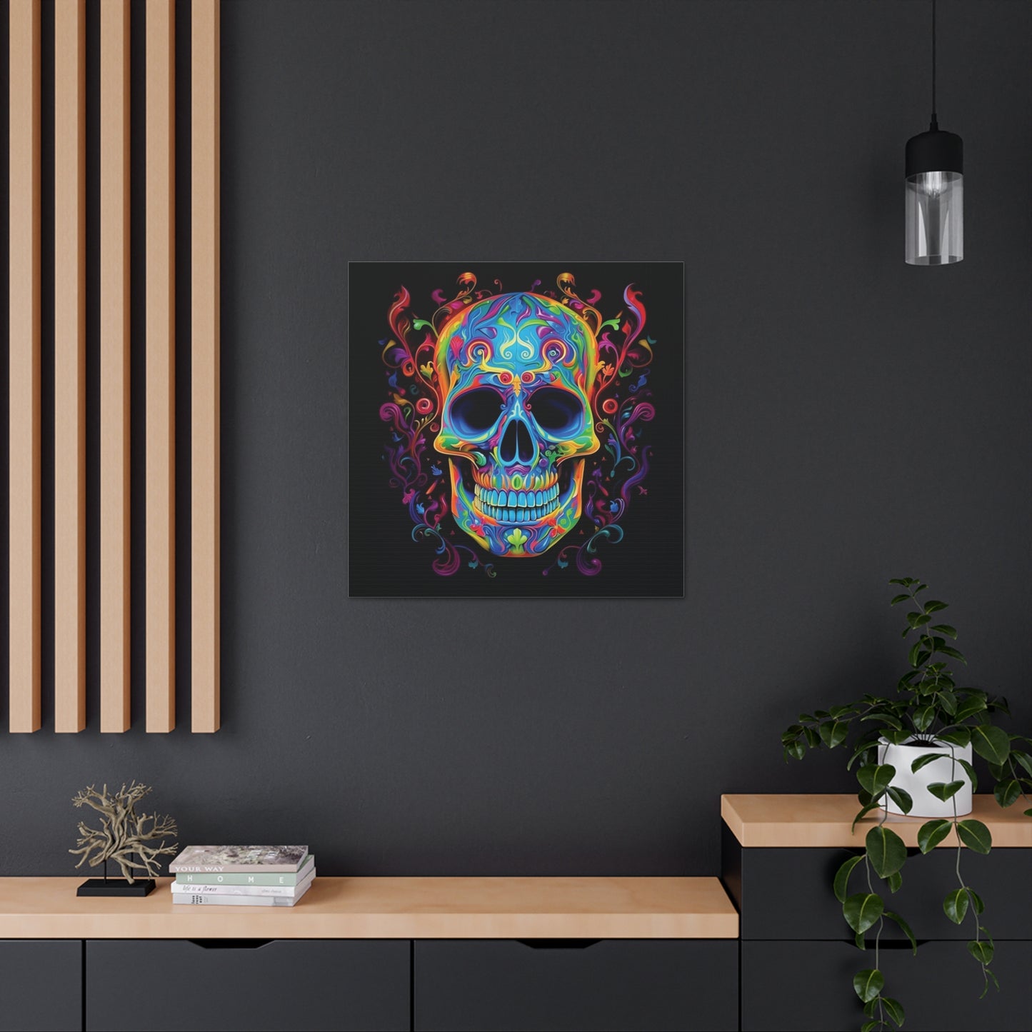 Canvas Gallery Wraps Macro Skull Color 4