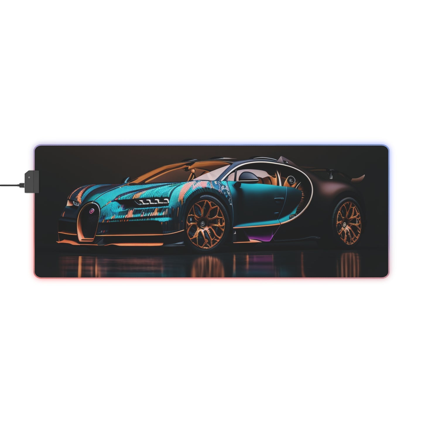 LED Gaming Mouse Pad Bugatti Blue 2