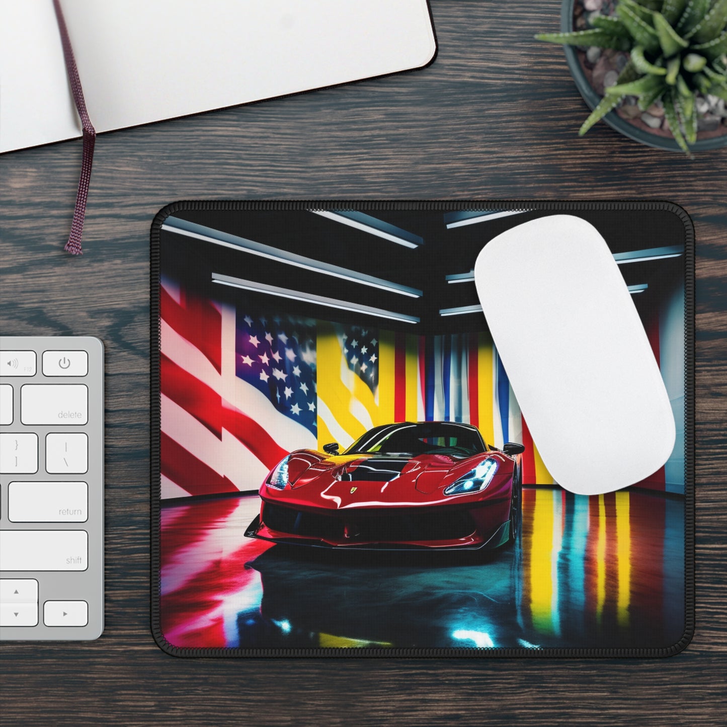 Gaming Mouse Pad  Macro Flag Ferrari 2