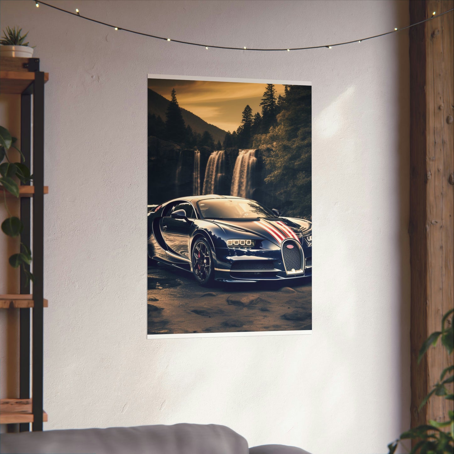 Premium Matte Vertical Posters Bugatti Waterfall 2