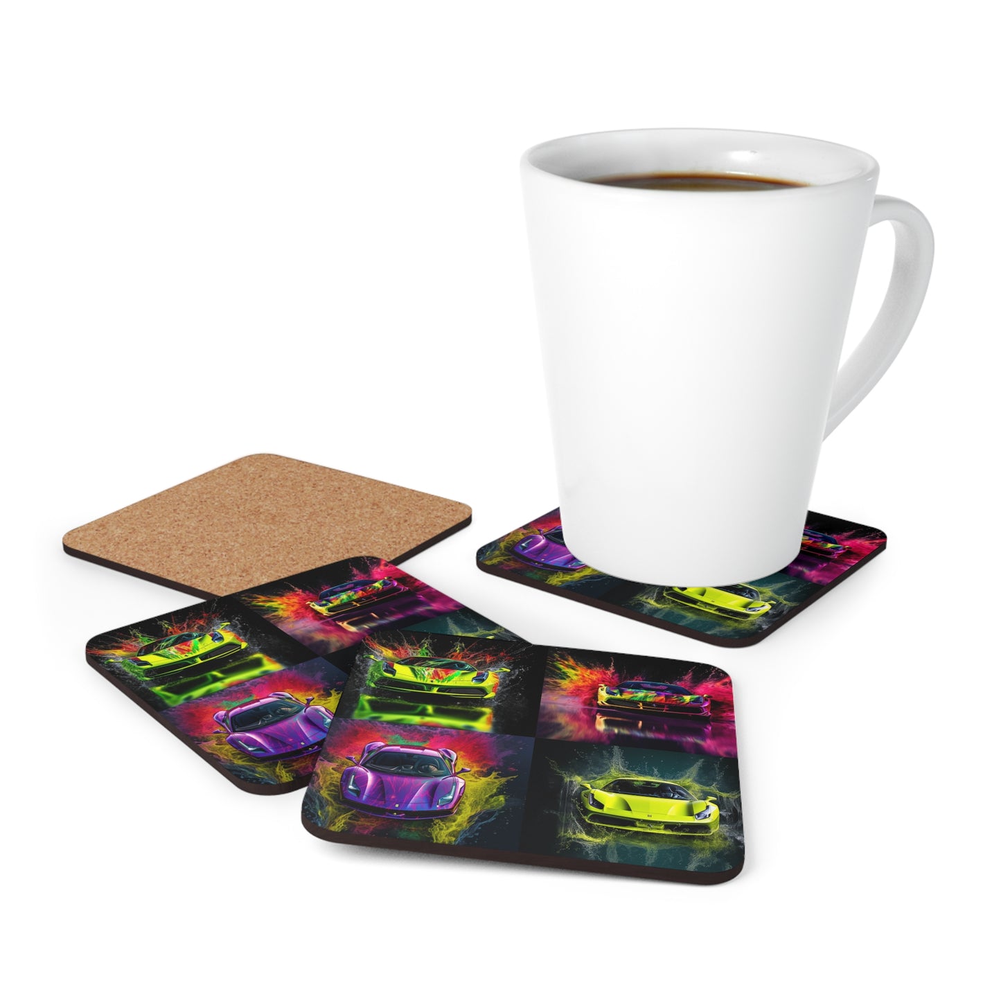 Corkwood Coaster Set Farrari Water 5