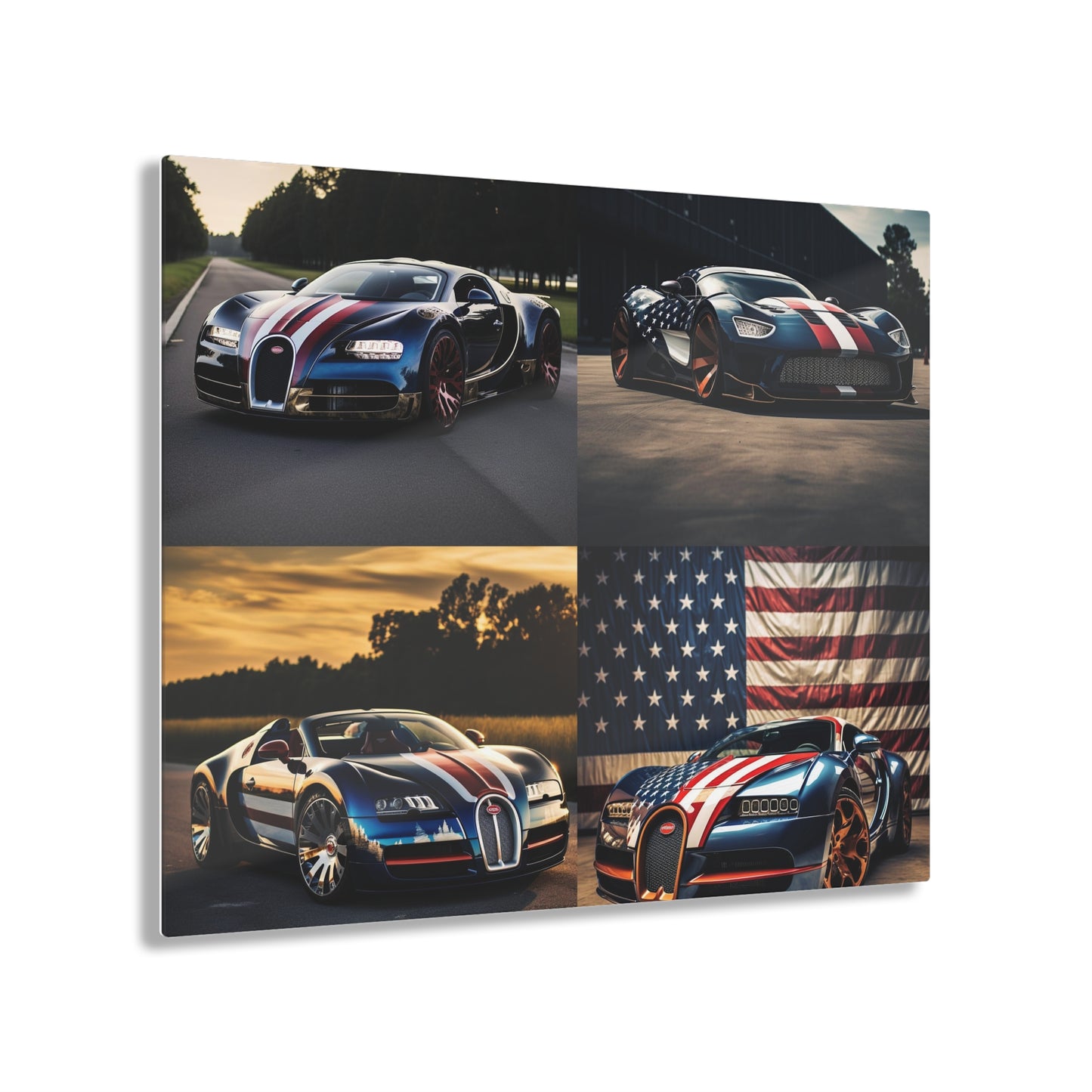 Acrylic Prints Bugatti Flag American 5