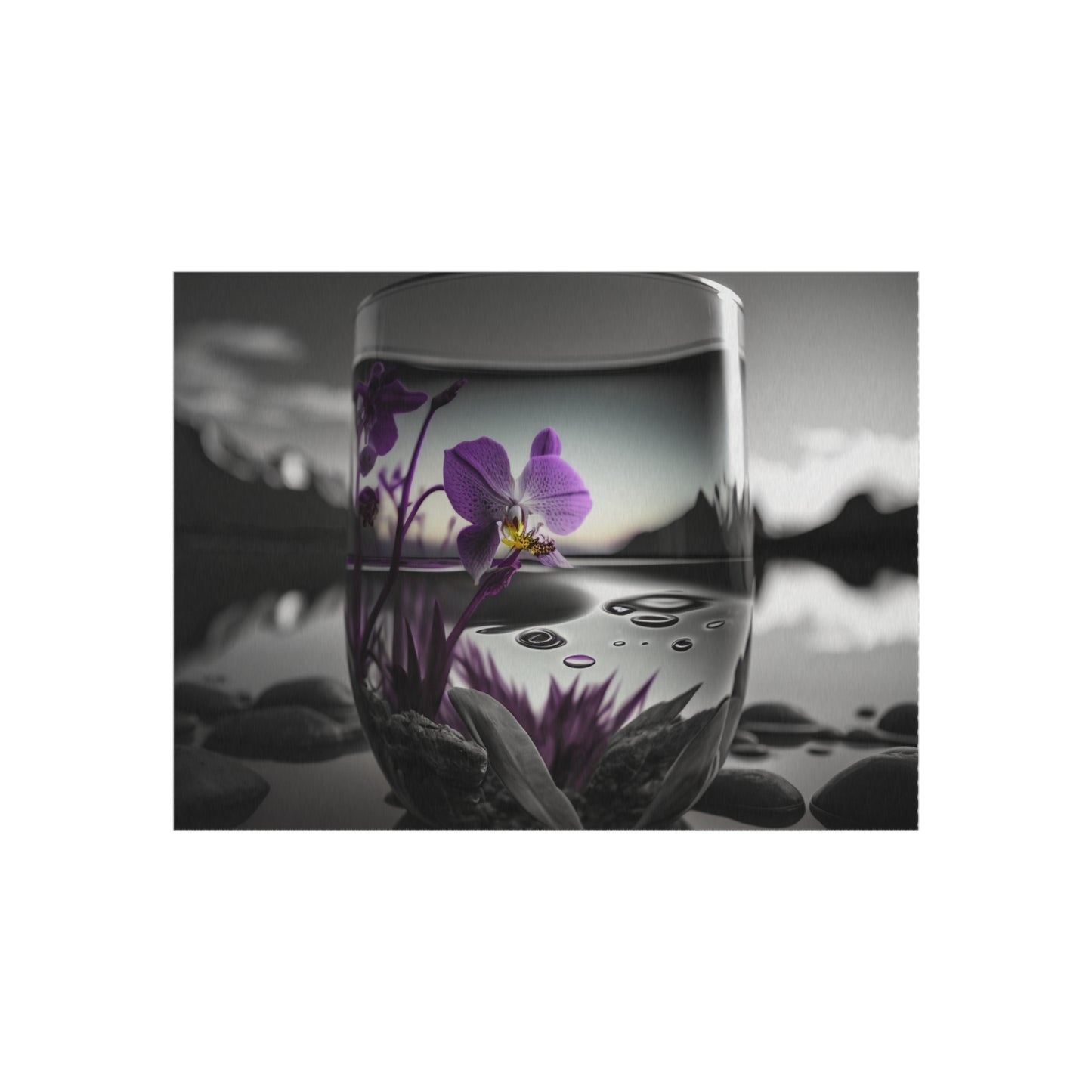 Outdoor Rug  Purple Orchid Glass vase 2