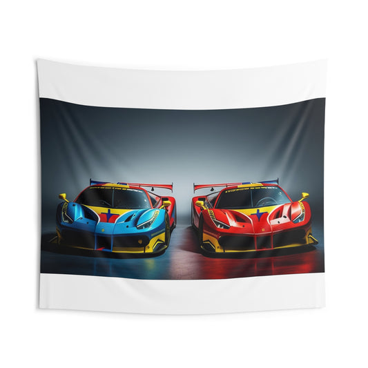 Indoor Wall Tapestries Ferrari Red Blue 2