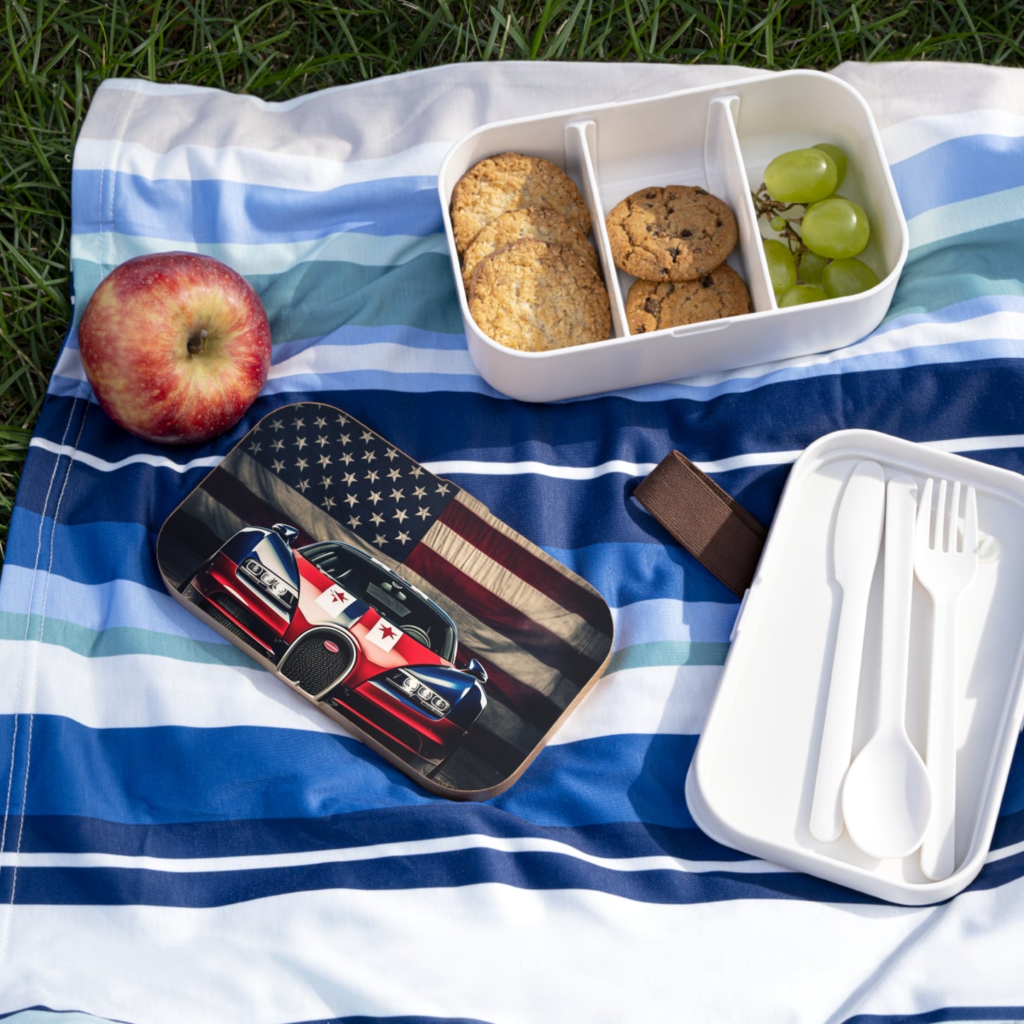 Bento Lunch Box Bugatti American Flag 3