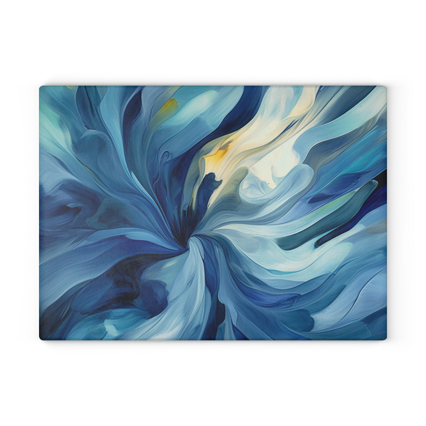 Glass Cutting Board Blue Tluip Abstract 4