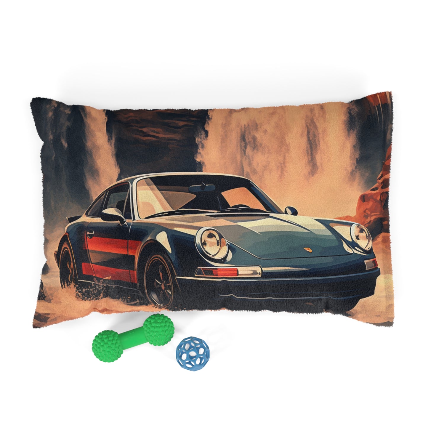 Pet Bed American Flag Porsche Abstract 3