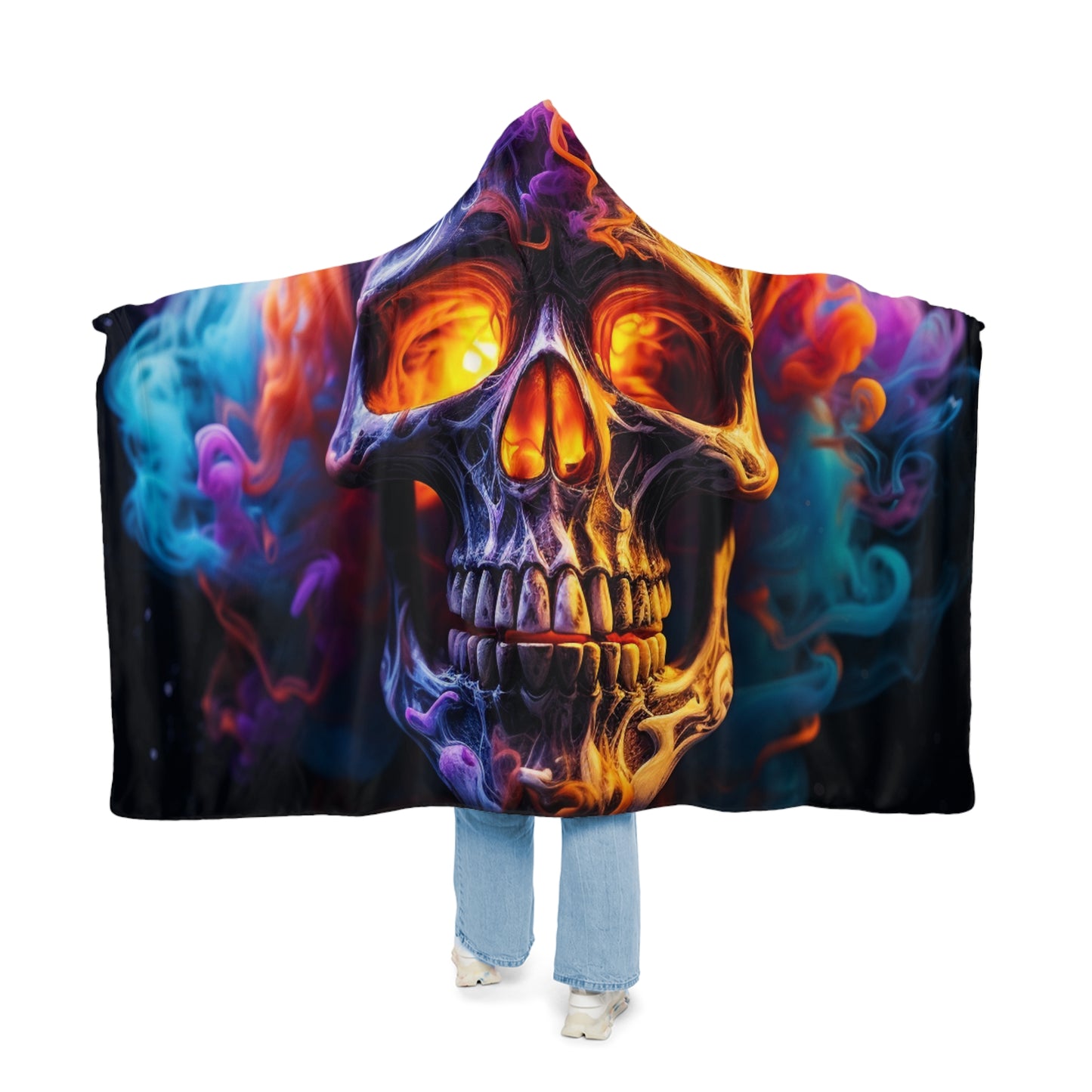 Snuggle Hooded Blanket Macro Skull 2