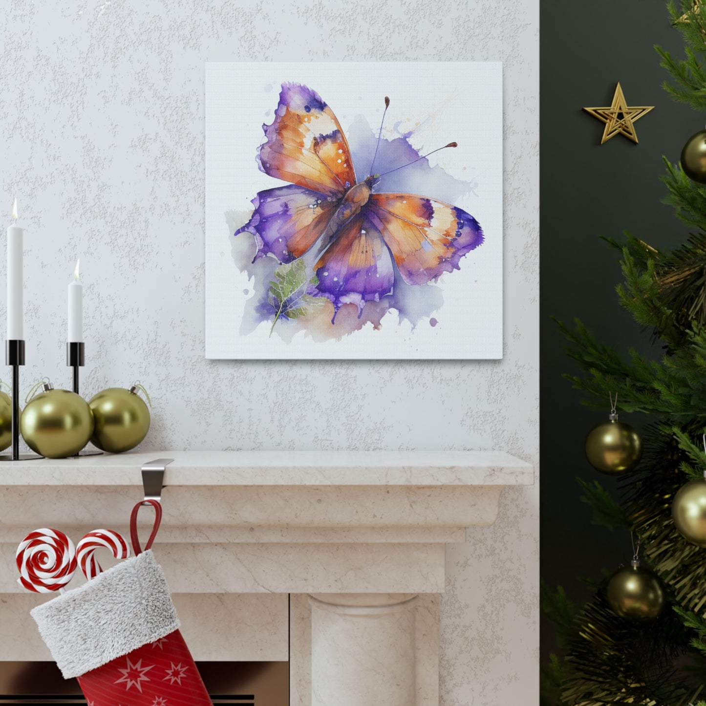 Canvas Gallery Wraps MerlinRose Watercolor Butterfly 2