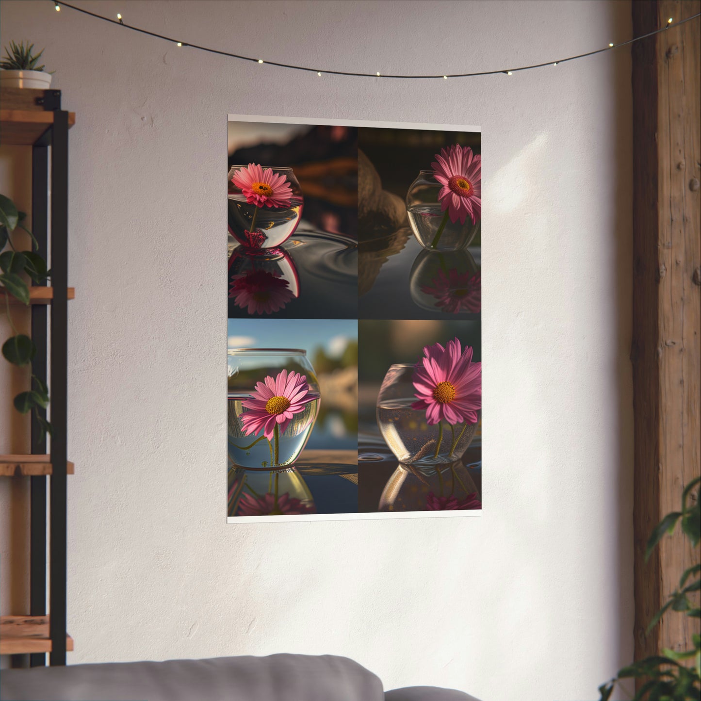 Premium Matte Vertical Posters Pink Daisy 5