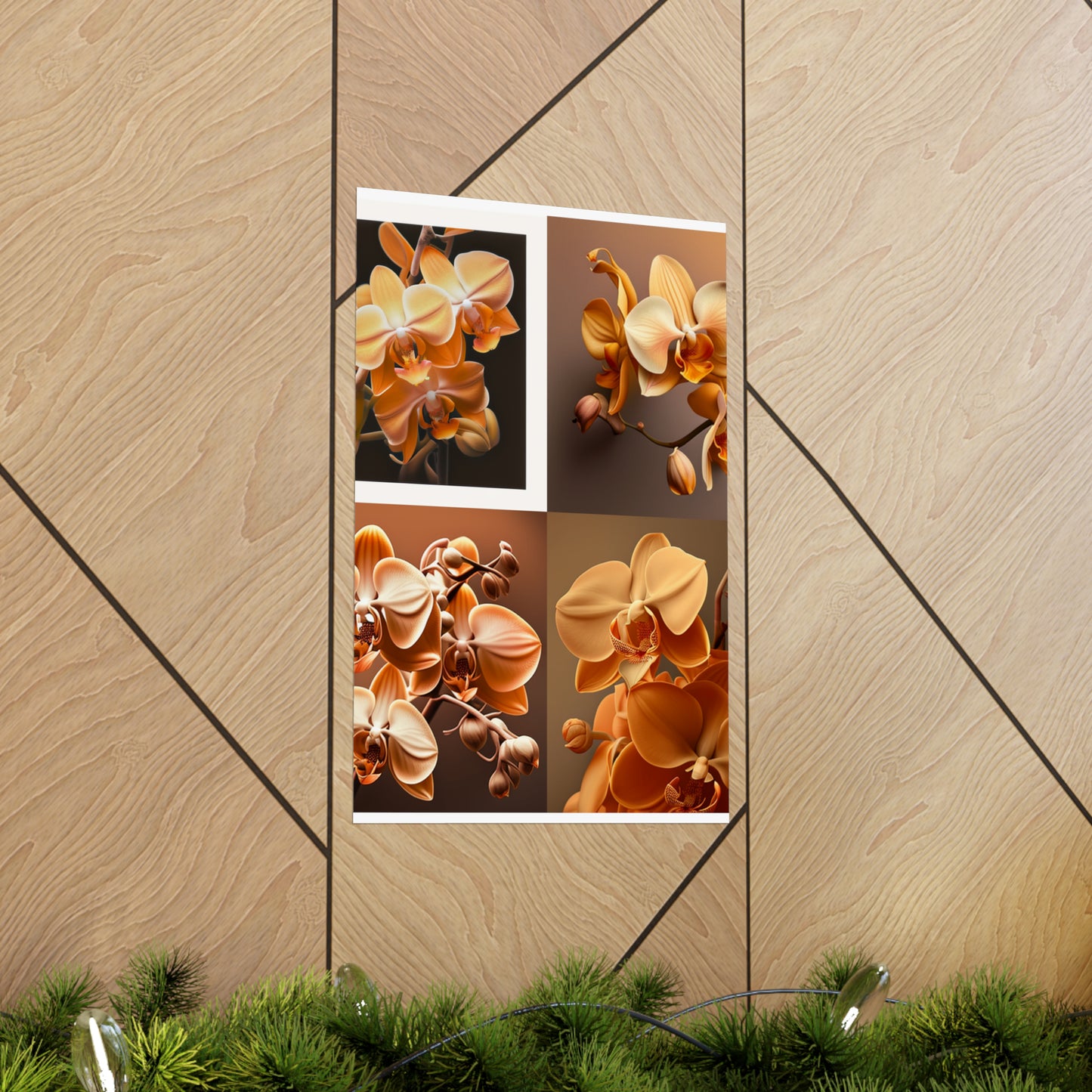 Premium Matte Vertical Posters orchid pedals 5