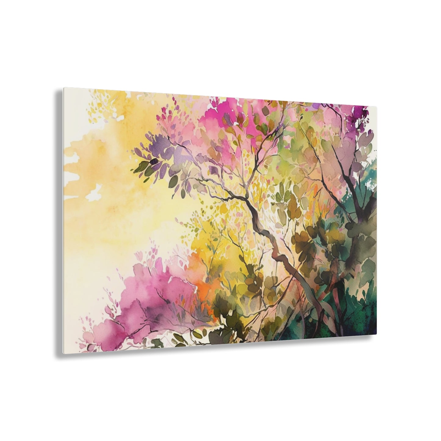 Acrylic Prints Mother Nature Bright Spring Colors Realistic Watercolor 2