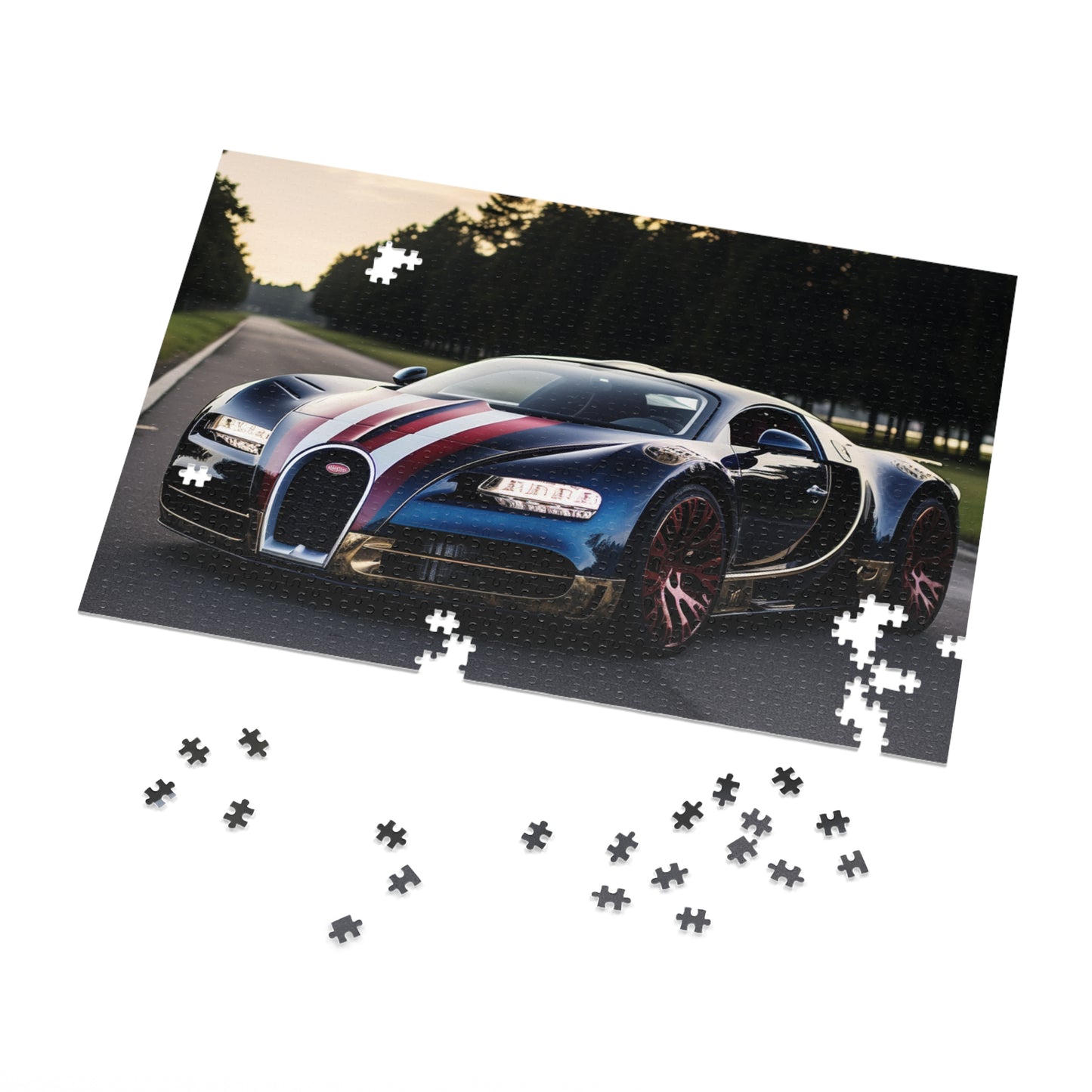 Jigsaw Puzzle (30, 110, 252, 500,1000-Piece) Bugatti Flag American 1