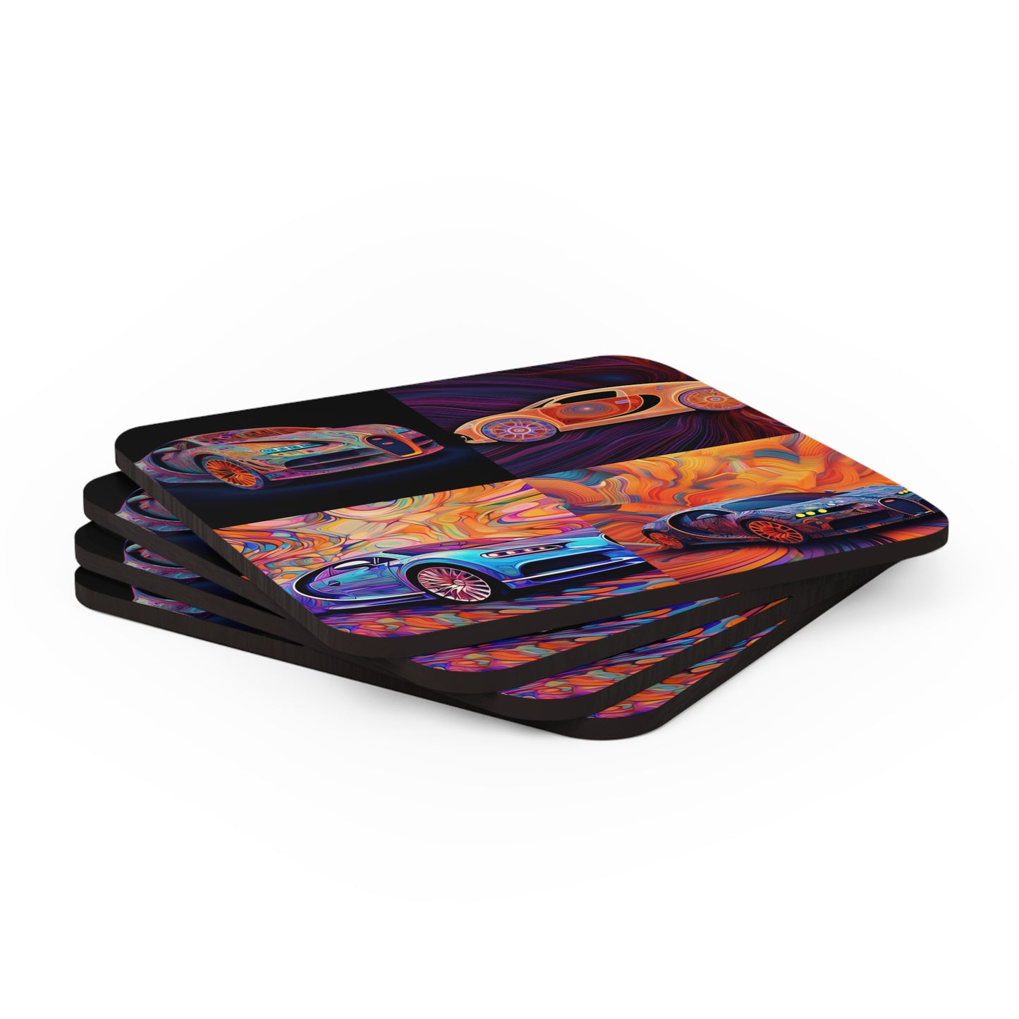 Corkwood Coaster Set Bugatti Abstract Concept 5
