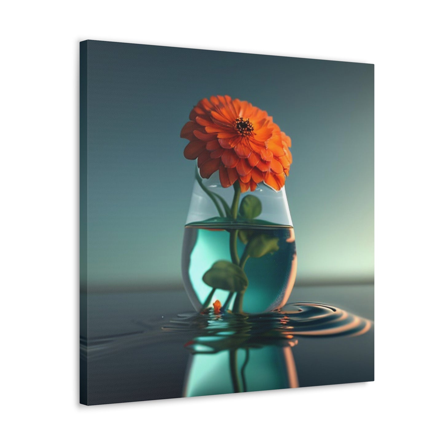Canvas Gallery Wraps Orange Zinnia 1