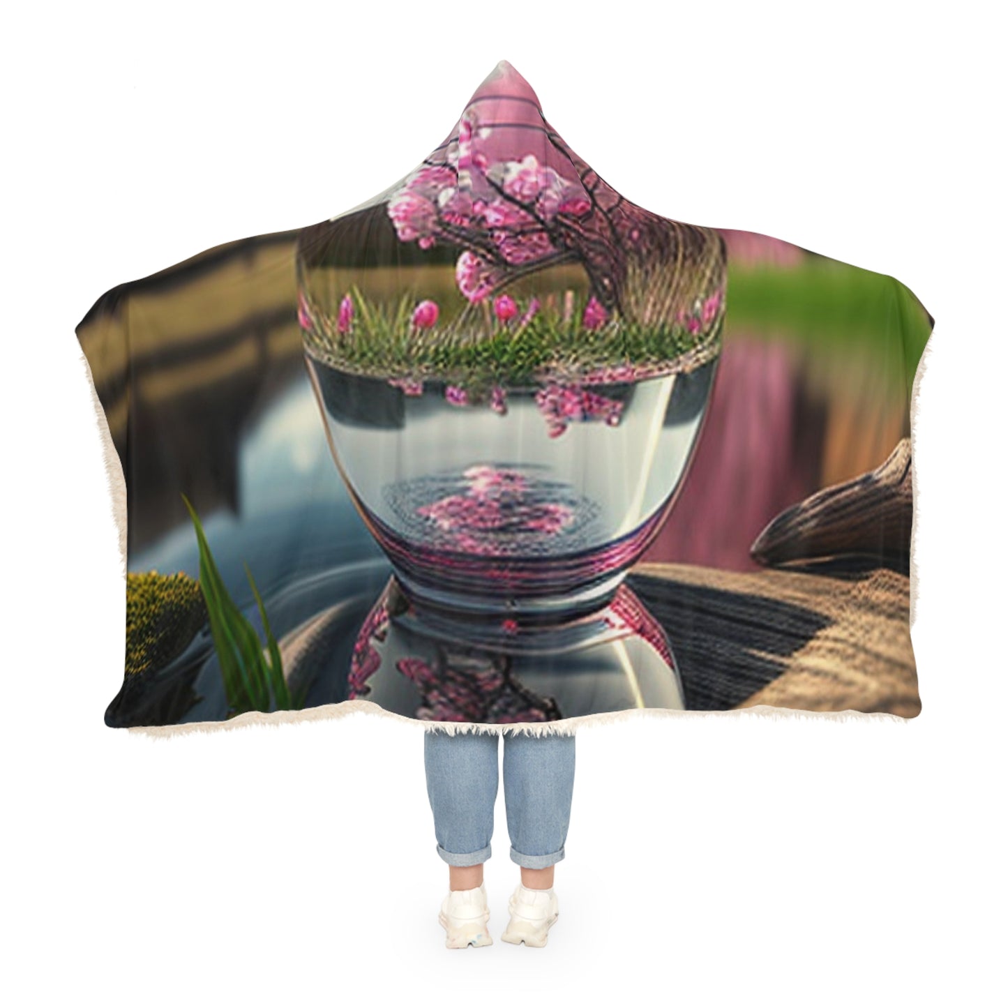 Snuggle Hooded Blanket Cherry Blossom 2