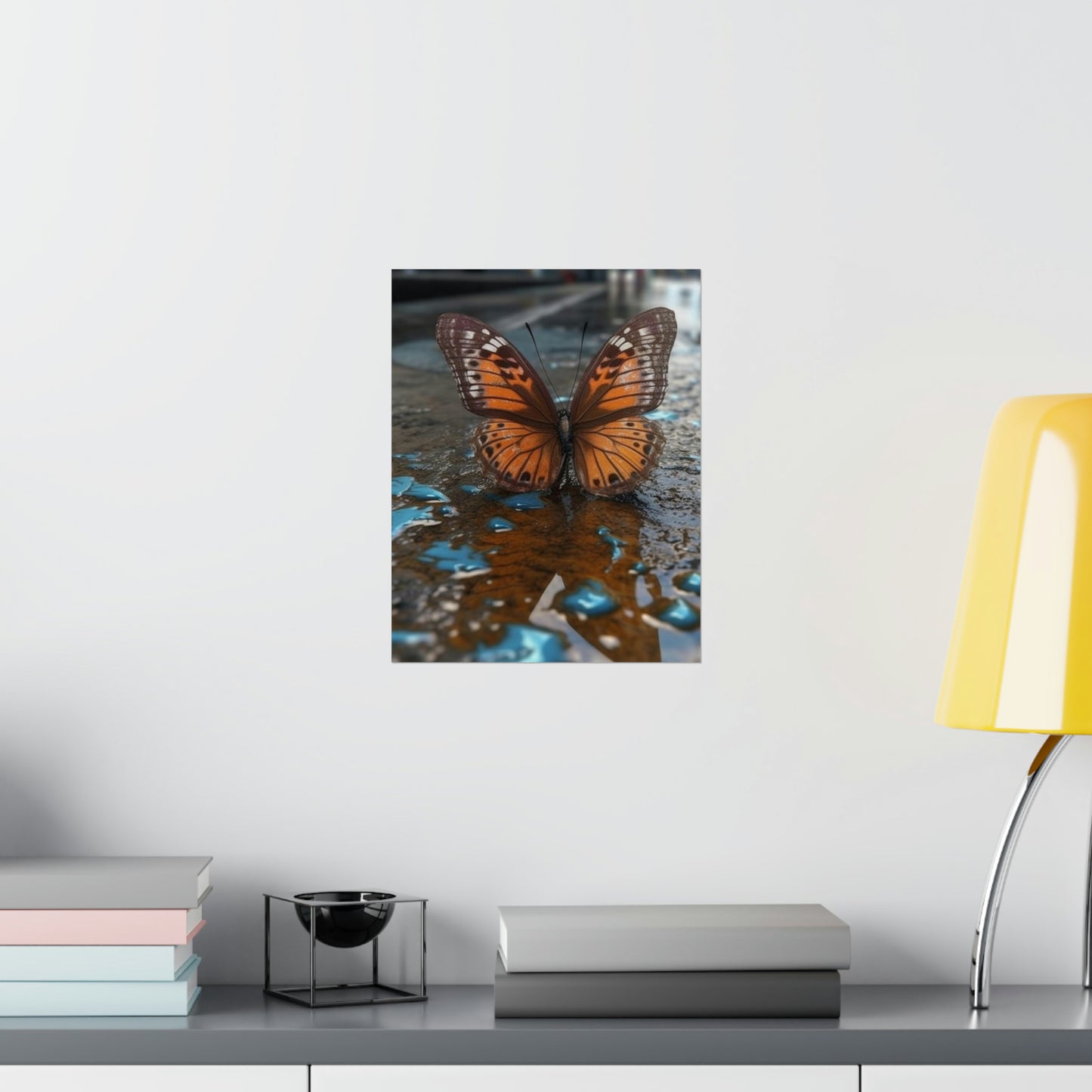 Premium Matte Vertical Posters Water Butterfly Street 2