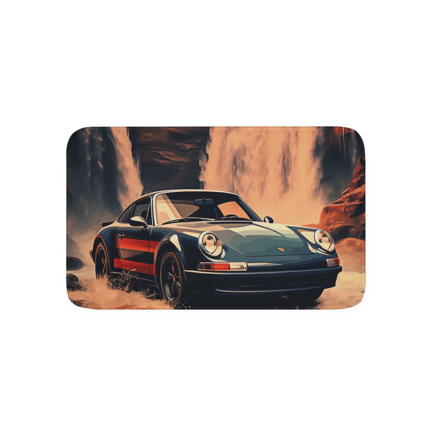 Memory Foam Bath Mat American Flag Porsche Abstract 3