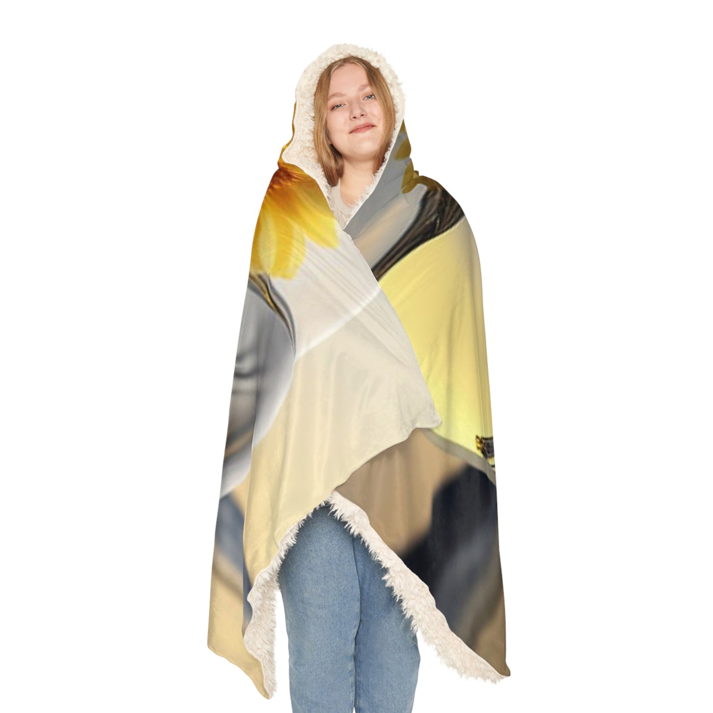 Snuggle Hooded Blanket yello Gerbera glass 1