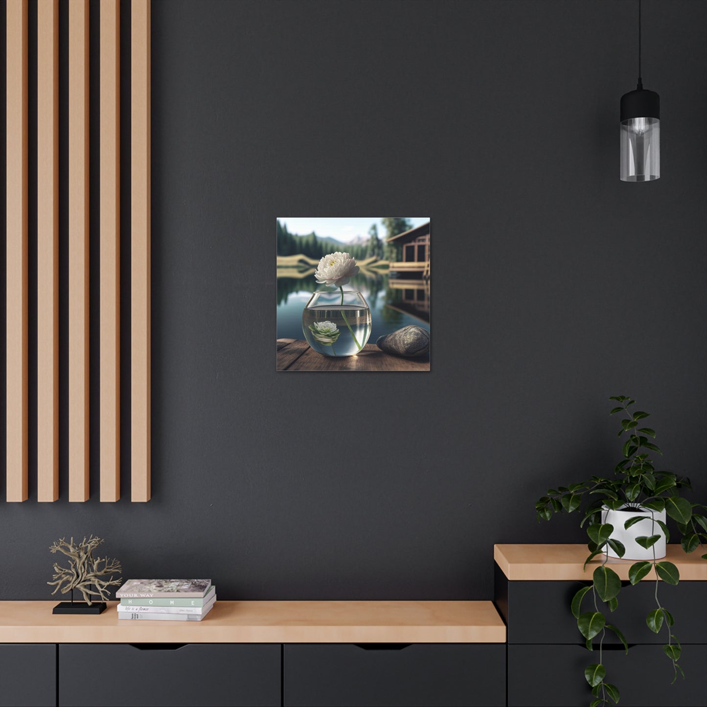 Canvas Gallery Wraps White Peony glass vase 2