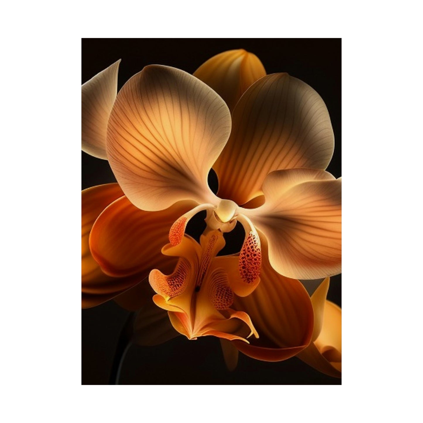 Premium Matte Vertical Posters Orange Orchid 2