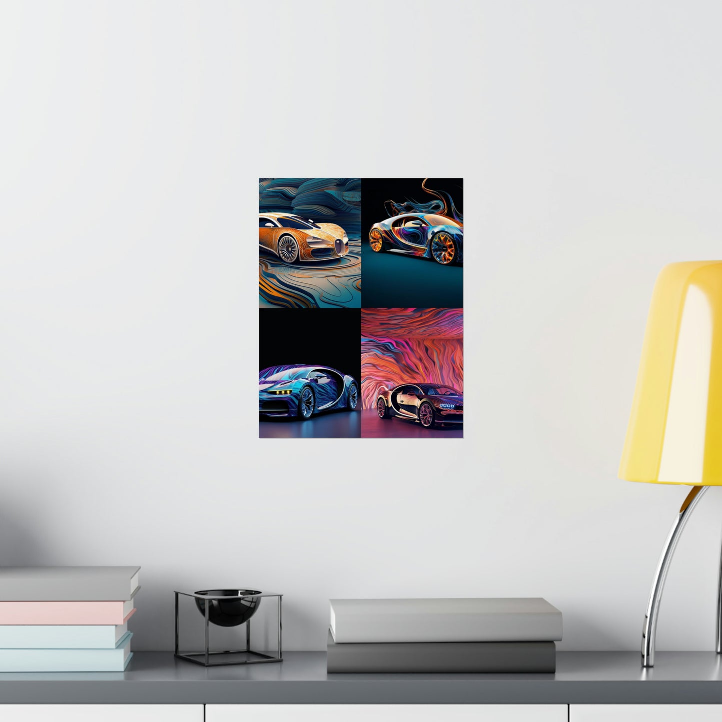 Premium Matte Vertical Posters Bugatti Abstract Flair 5