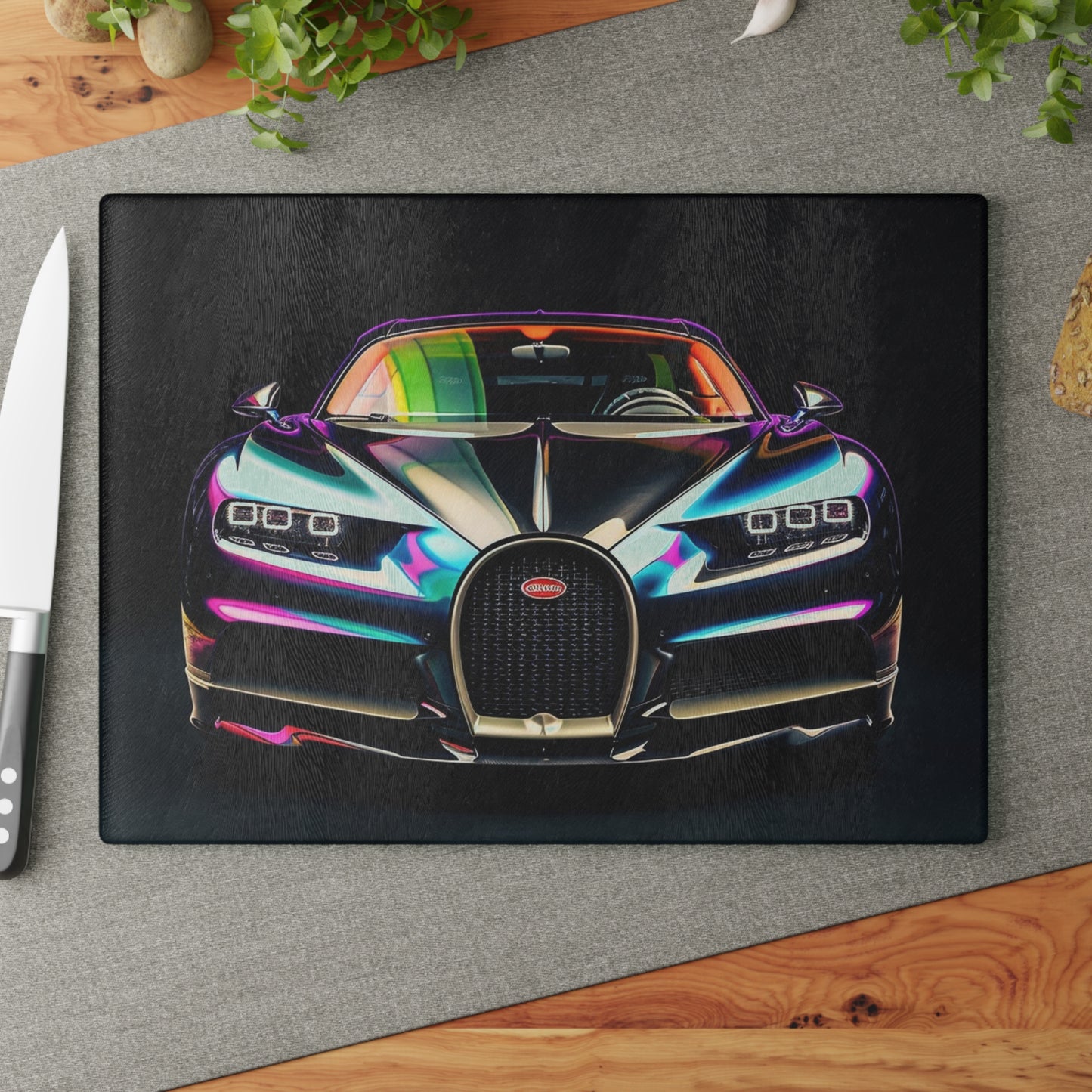 Glass Cutting Board Hyper Bugatti Chiron 4