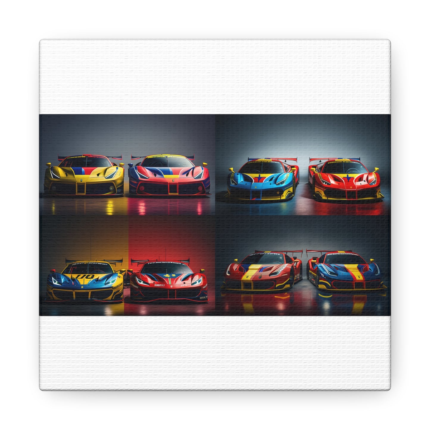 Canvas Gallery Wraps Ferrari Red Blue 5