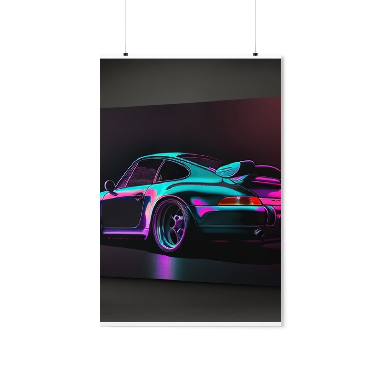 Premium Matte Vertical Posters Porsche Purple 1