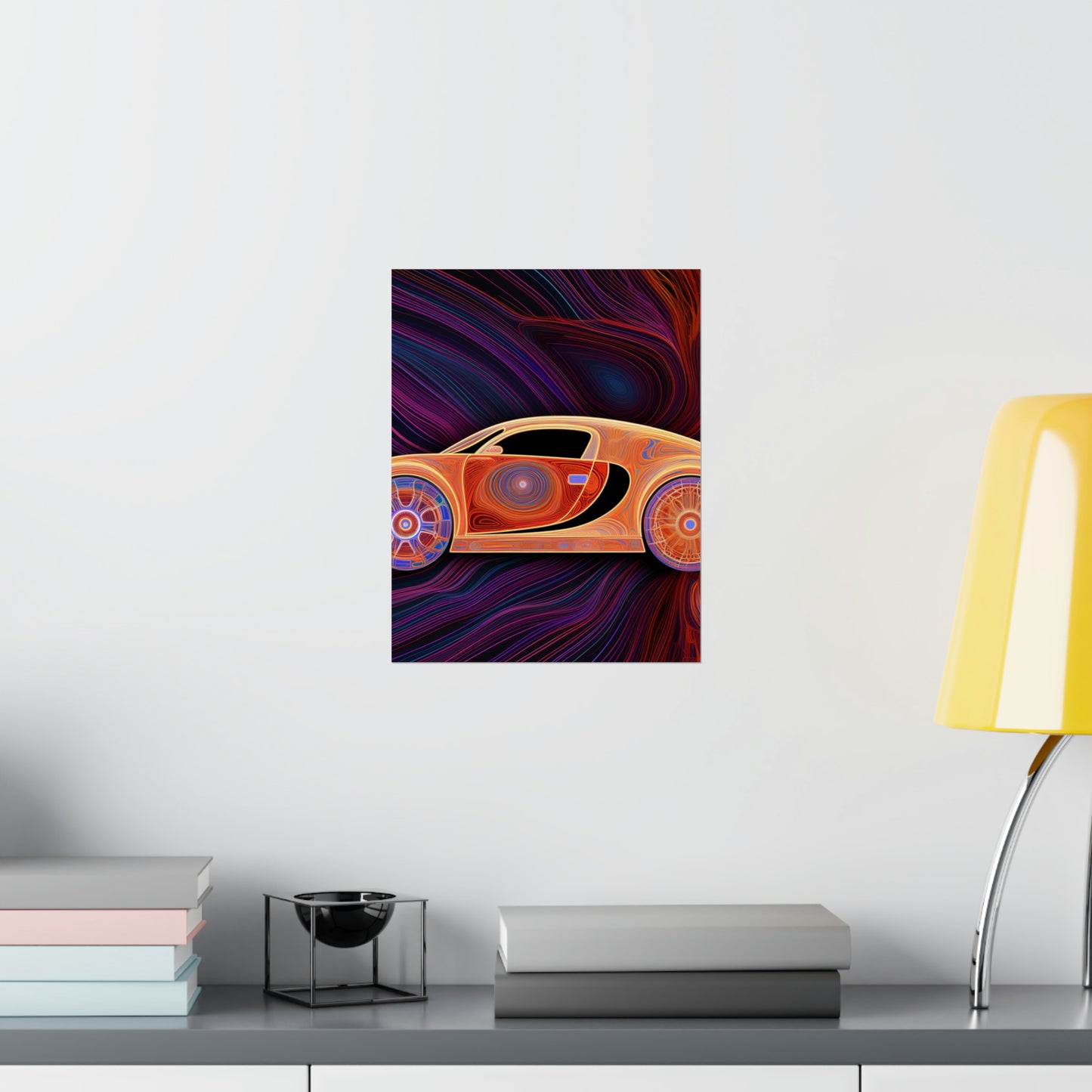 Premium Matte Vertical Posters Bugatti Abstract Concept 2