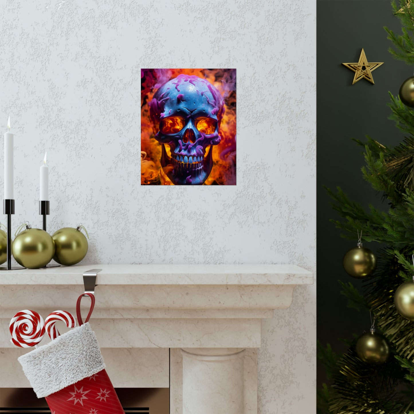 Premium Matte Vertical Posters Macro Skull 3