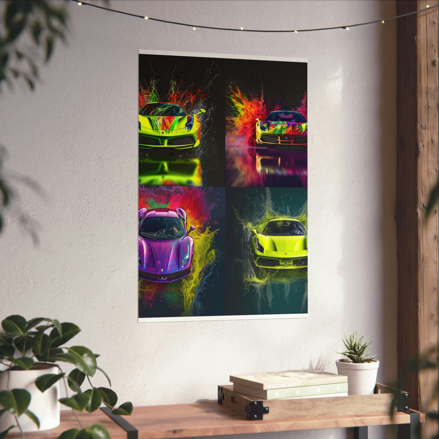 Premium Matte Vertical Posters Farrari Water 5