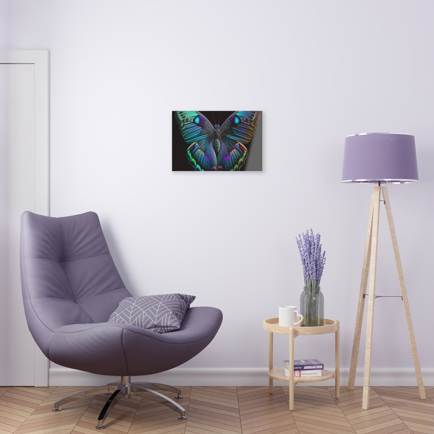 Acrylic Prints Hue Neon Butterfly 4