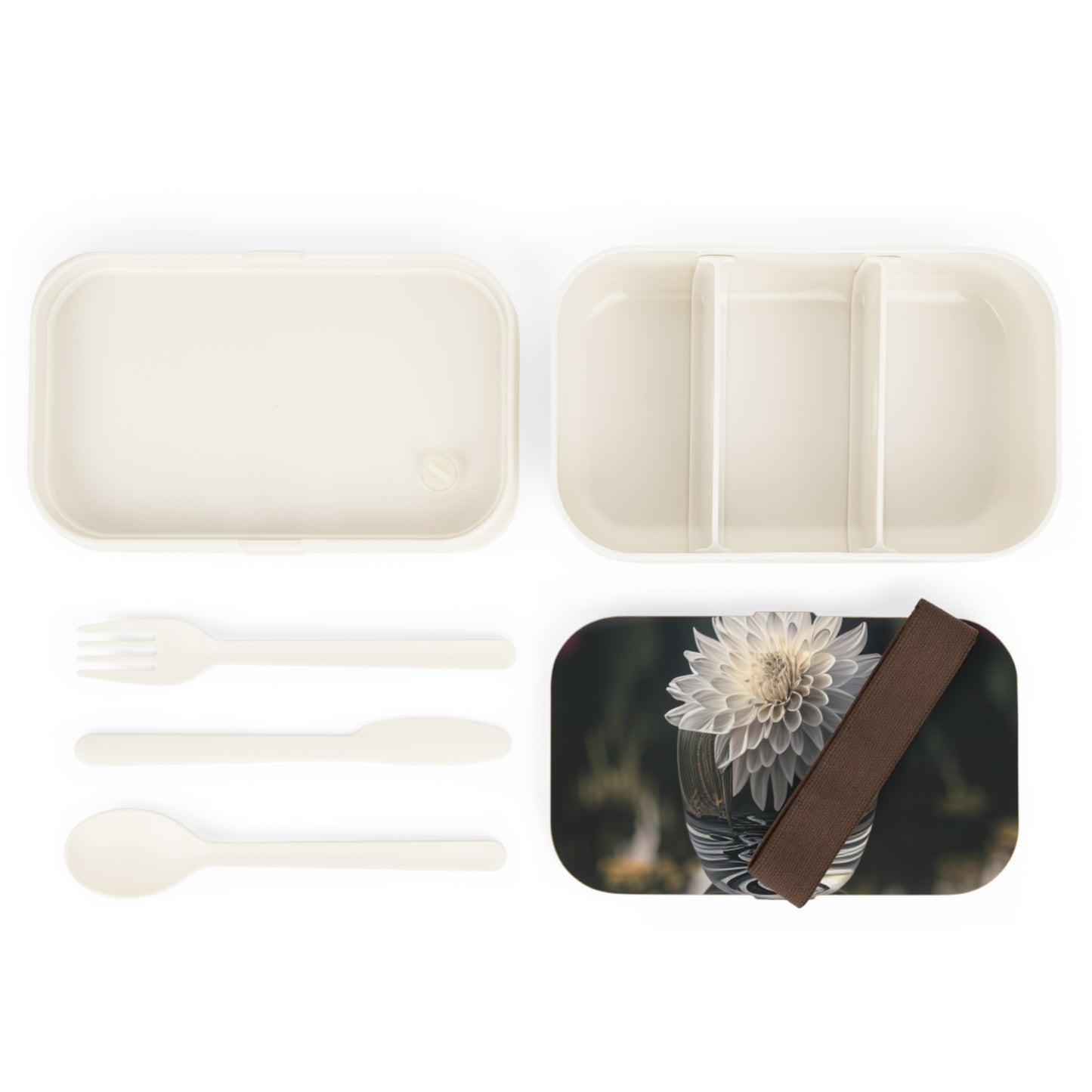 Bento Lunch Box White Dahlia 2