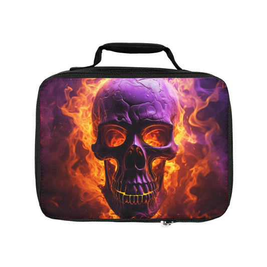 Lunch Bag Skull Flames 3