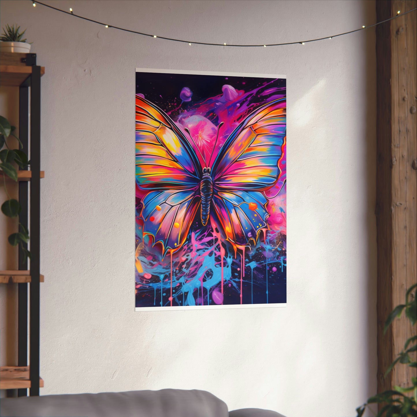 Premium Matte Vertical Posters Pink Butterfly Flair 3