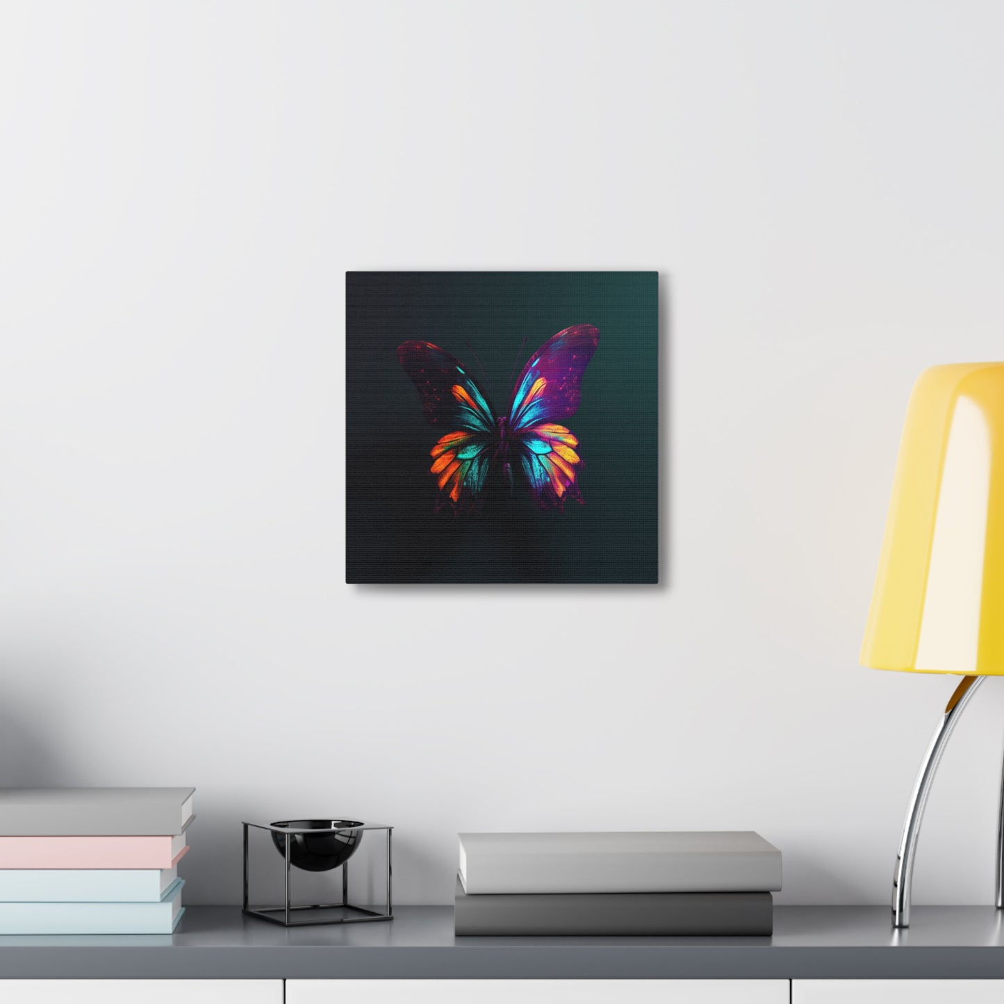 Canvas Gallery Wraps Hyper Colorful Butterfly Macro 4