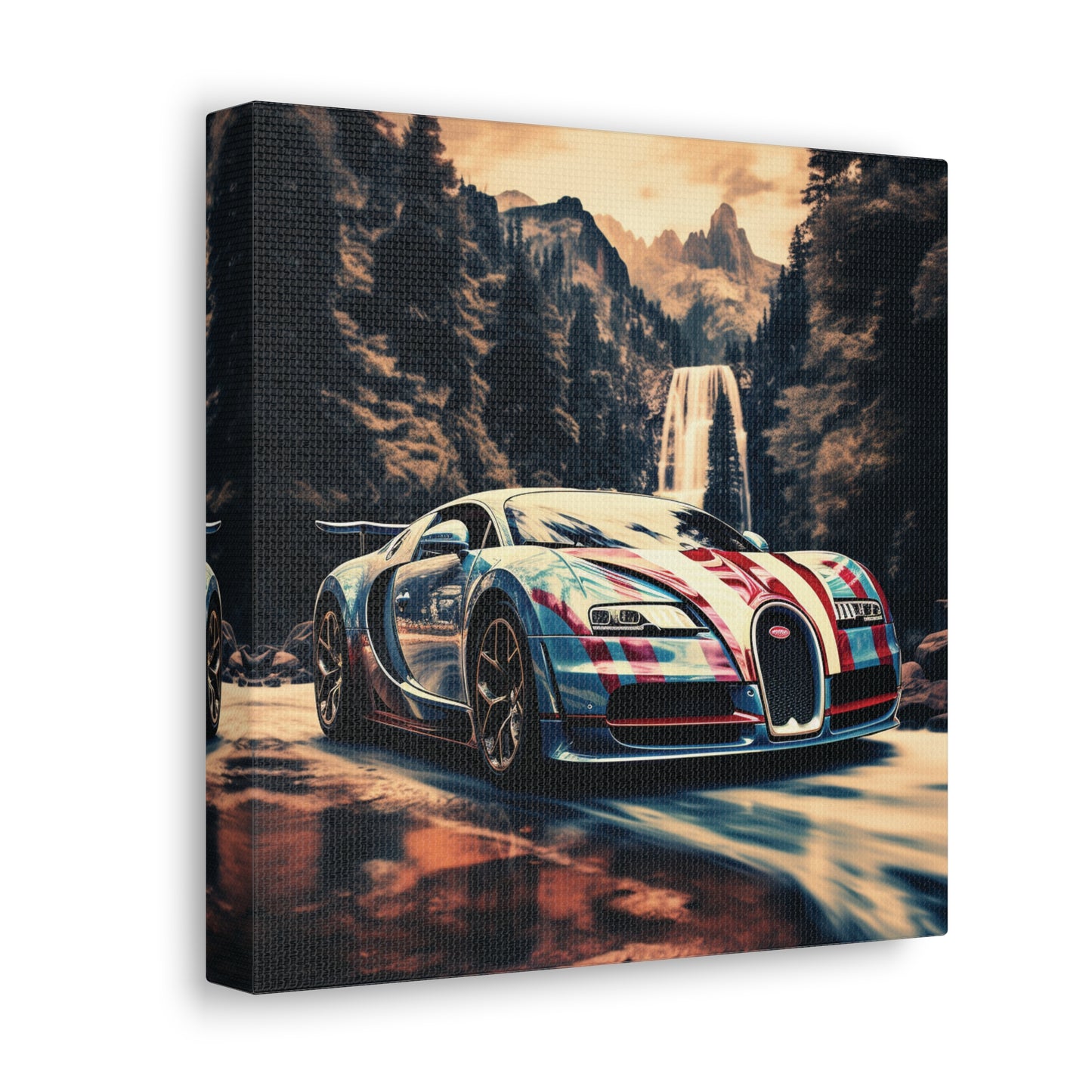 Canvas Gallery Wraps Bugatti Waterfall 1