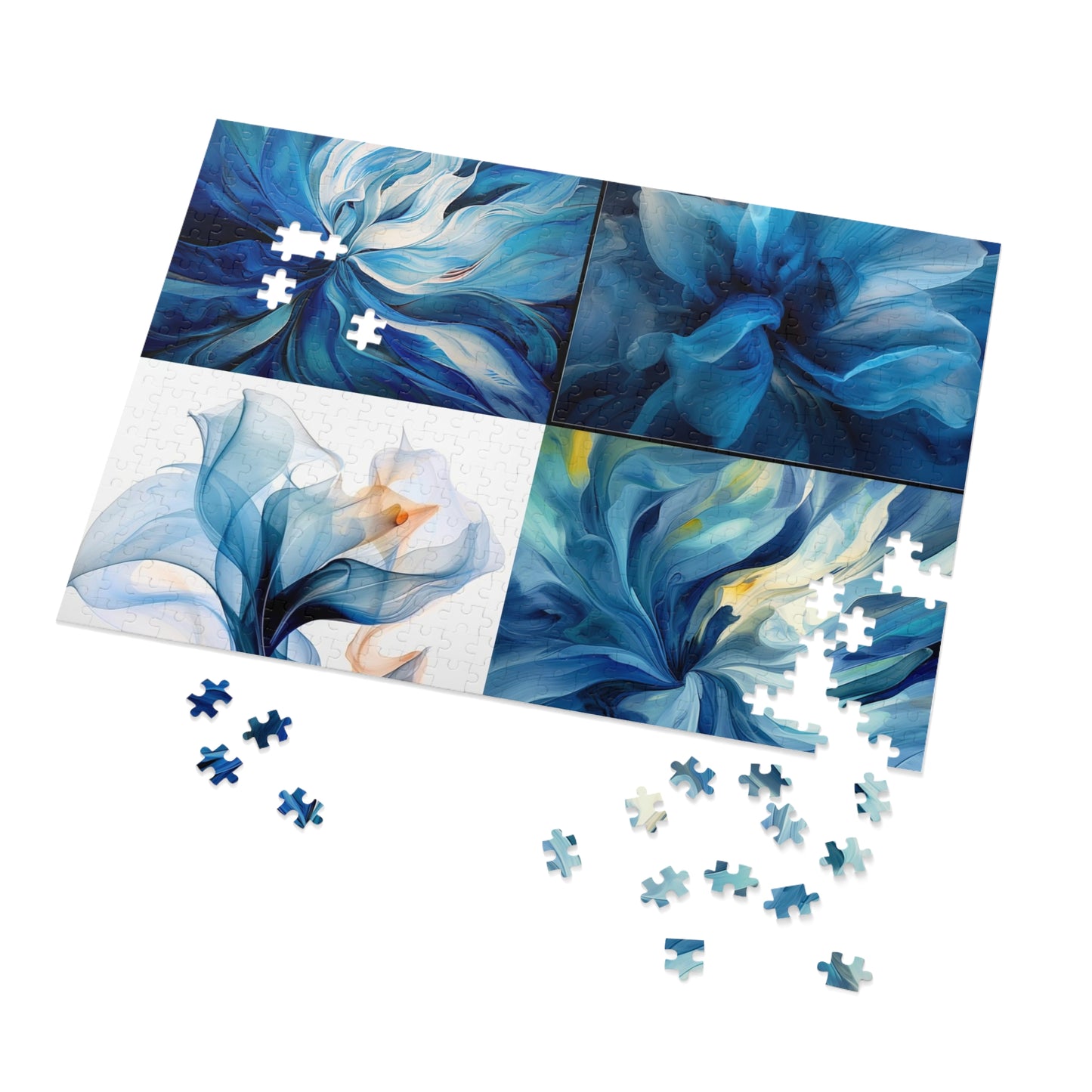 Jigsaw Puzzle (30, 110, 252, 500,1000-Piece) Blue Tluip Abstract 5